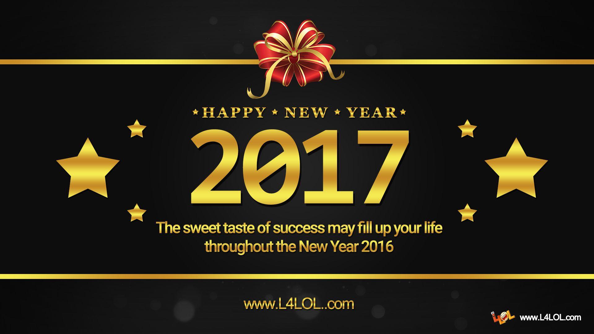 Happy New Year 2017 dorato, 1919x1080 HD, Desktop
