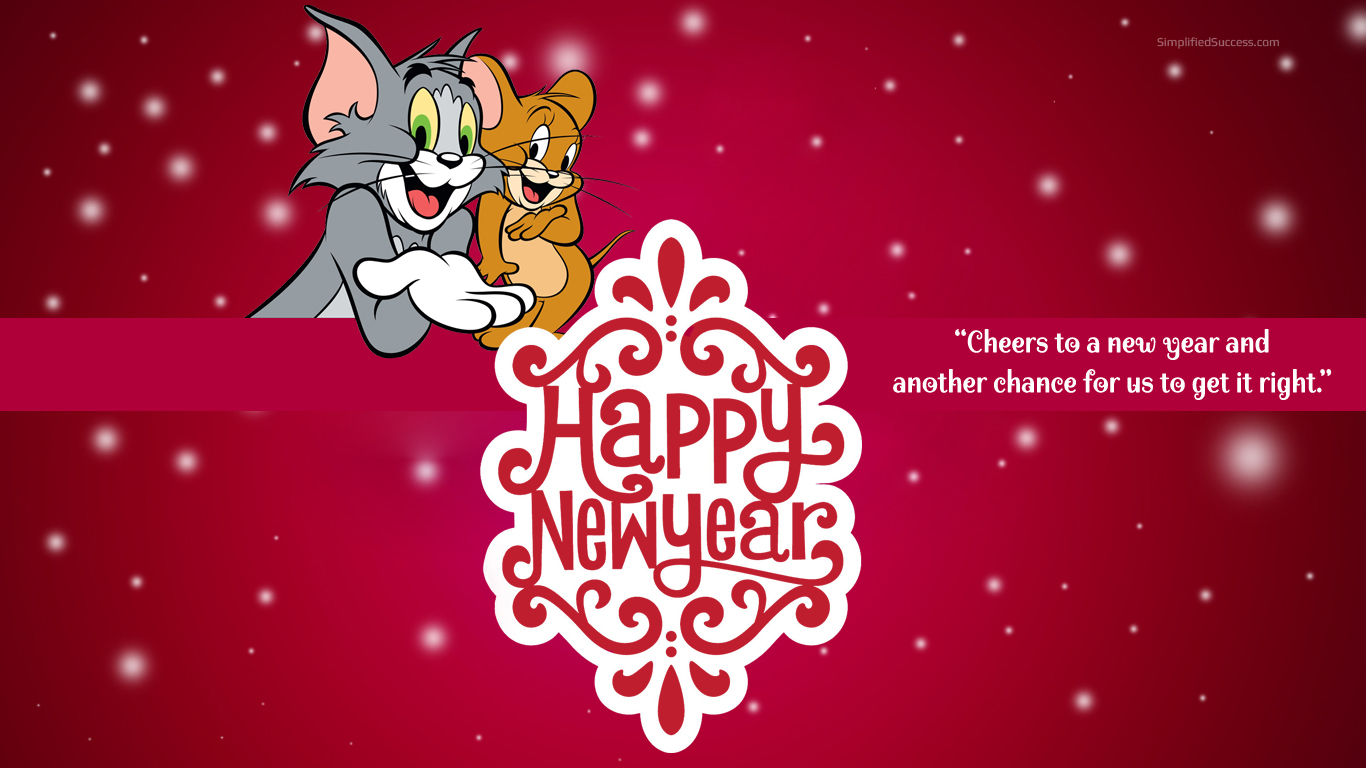 Tom e Jerry Happy New Year, Hanna-Barbera, 1366x768 720p, PC