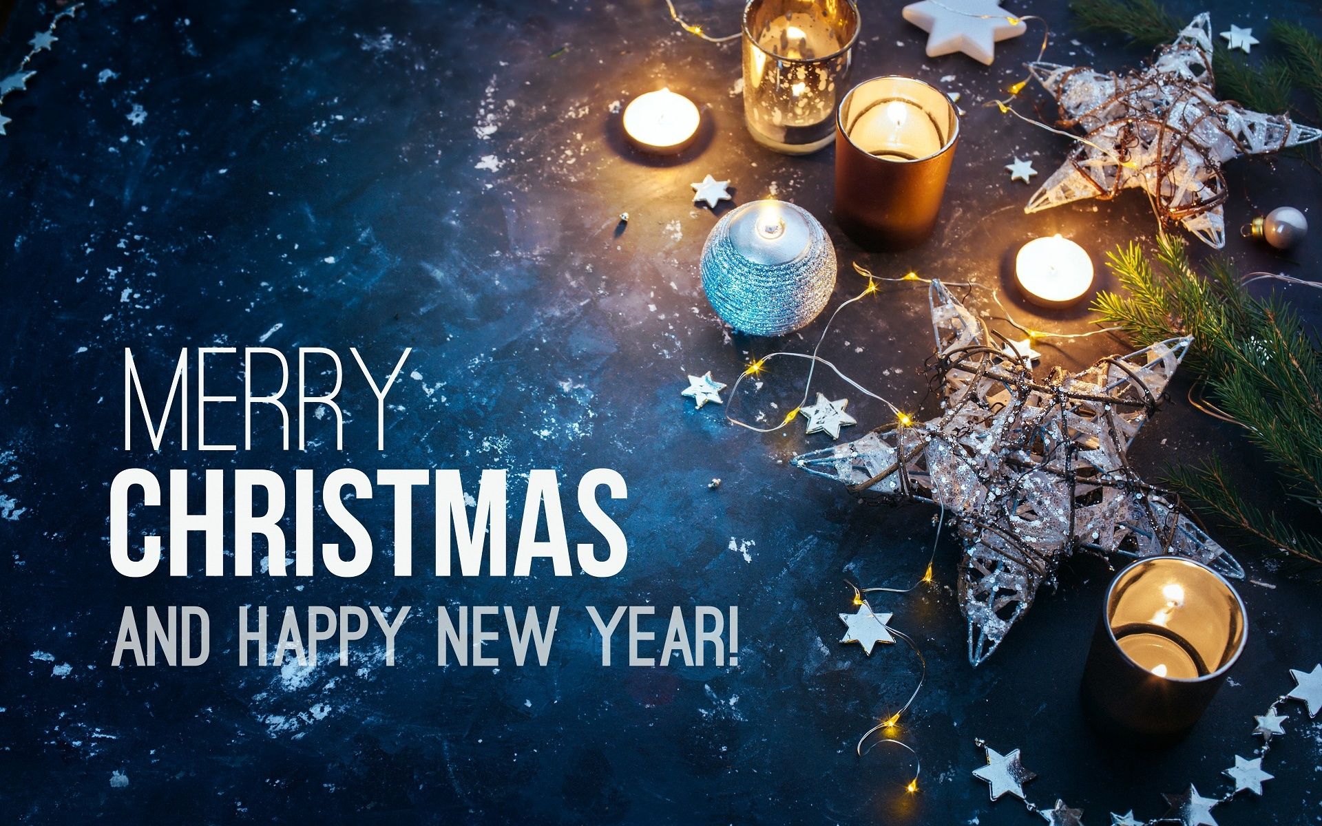 Natale candele stelle decorazioni blu, 1920x1200 Full HD+, Desktop