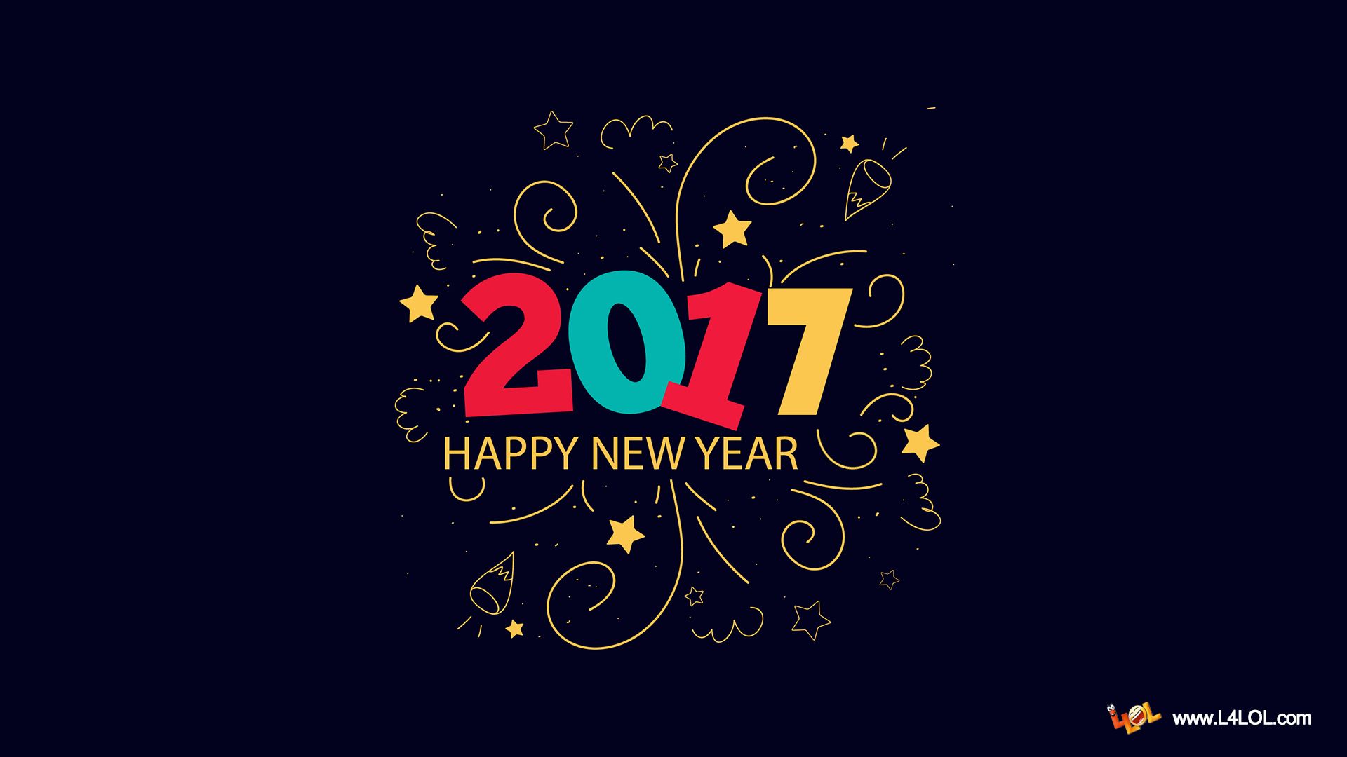 Buon Anno 2017 colorato, 1920x1080 Full HD 1080p, Laptop