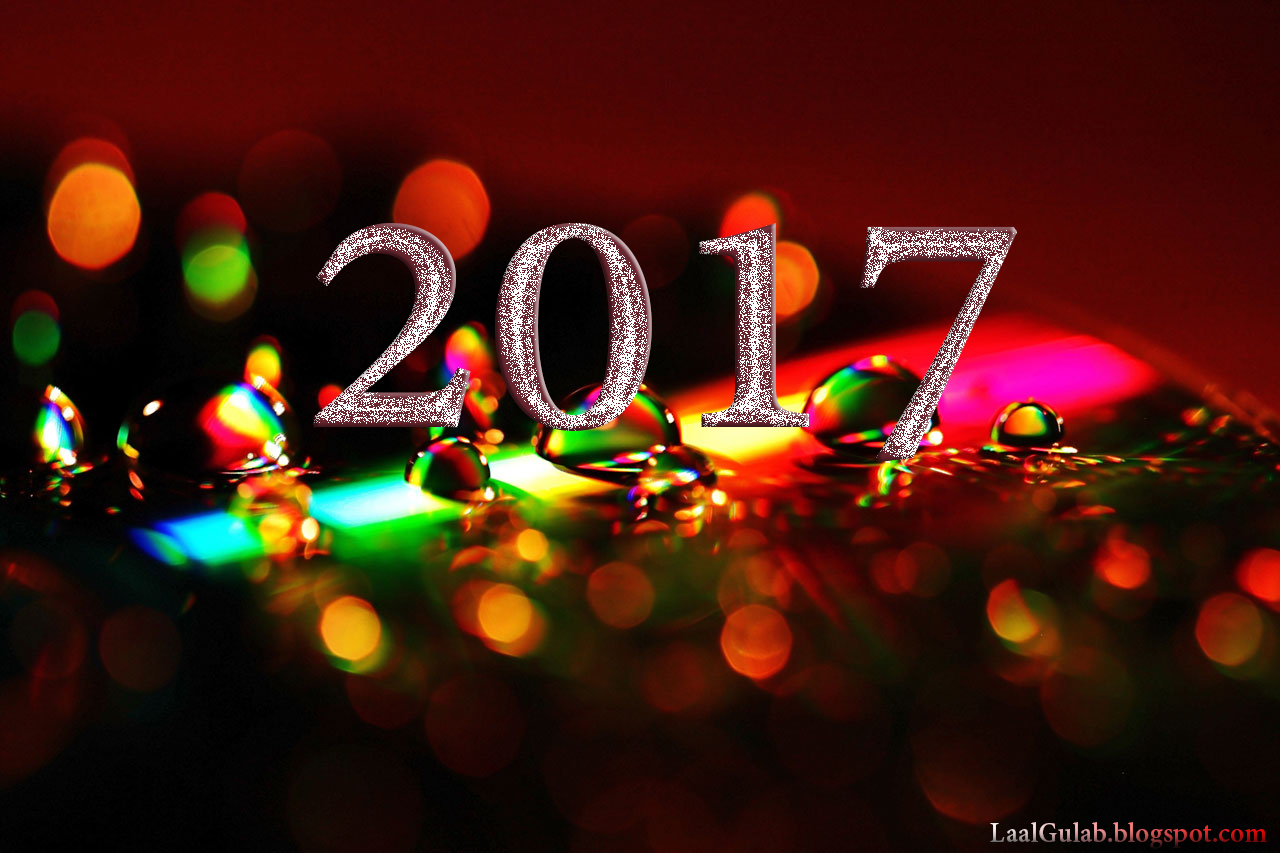 Numero 2017 luci colorate, 1280x853 HD, Desktop
