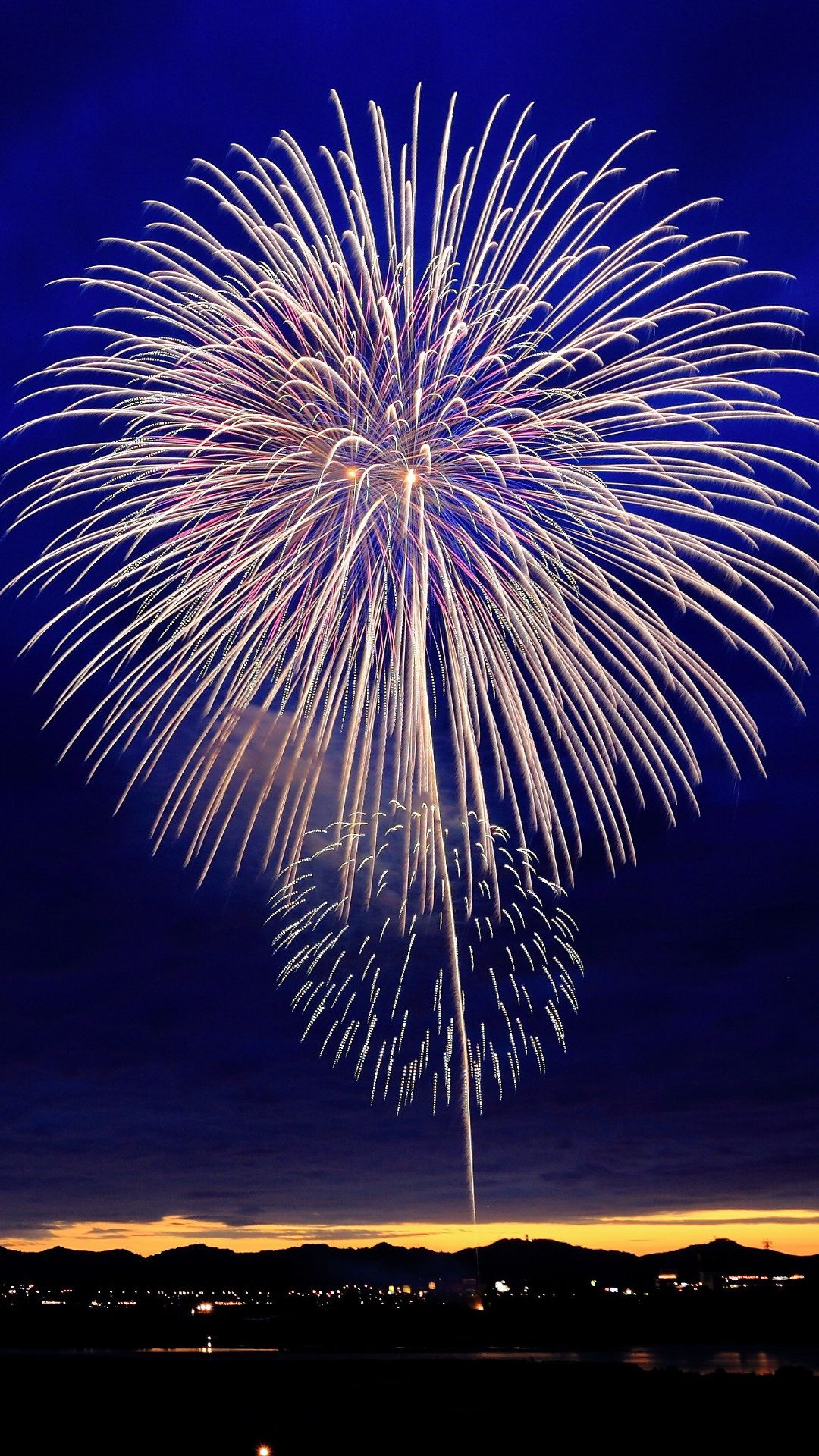 Fuochi d'artificio cielo notturno, 1080x1920 Full HD Verticale, Samsung Galaxy