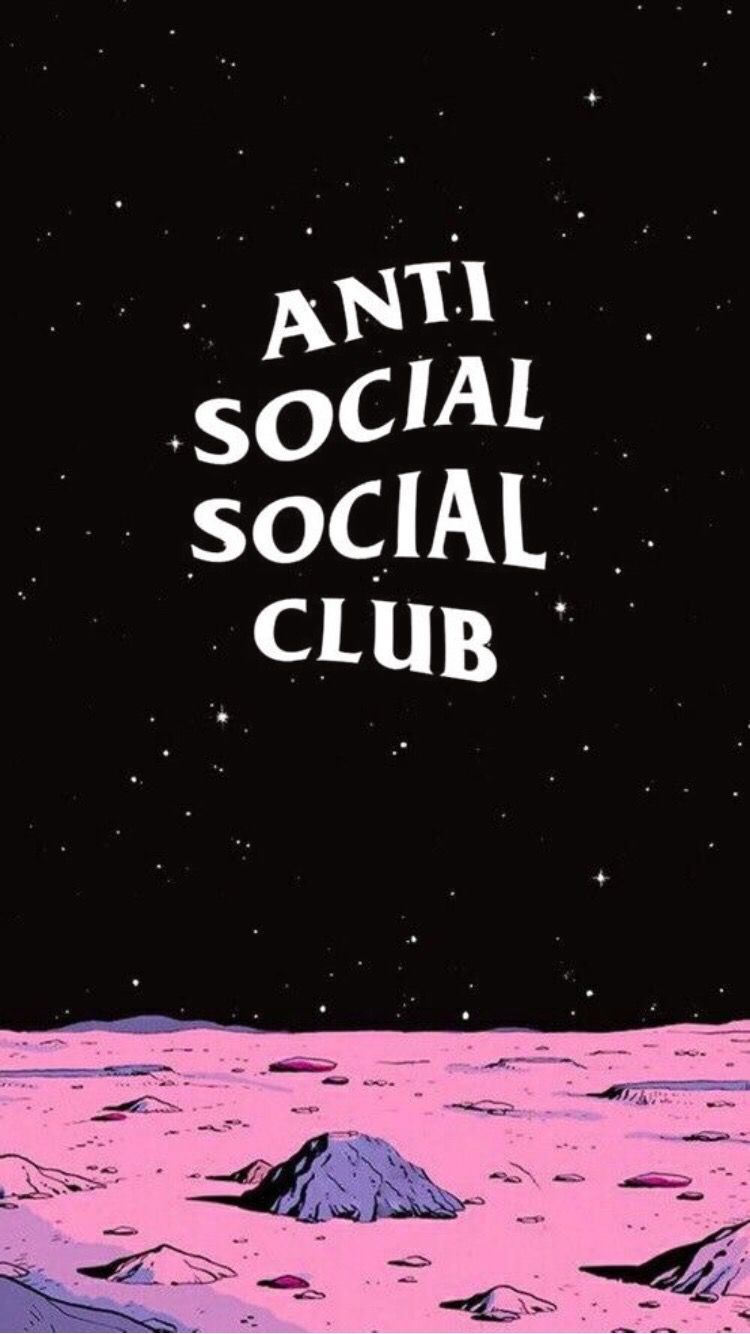 Anti Social Social Club testo luna, 750x1334 Full HD Verticale, Smartphone