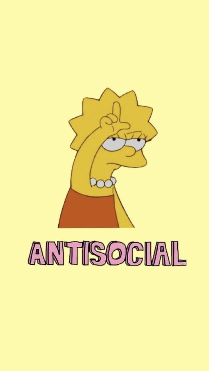 Testo Anti Social sfondo nero, 750x1334 Verticale, Telefono