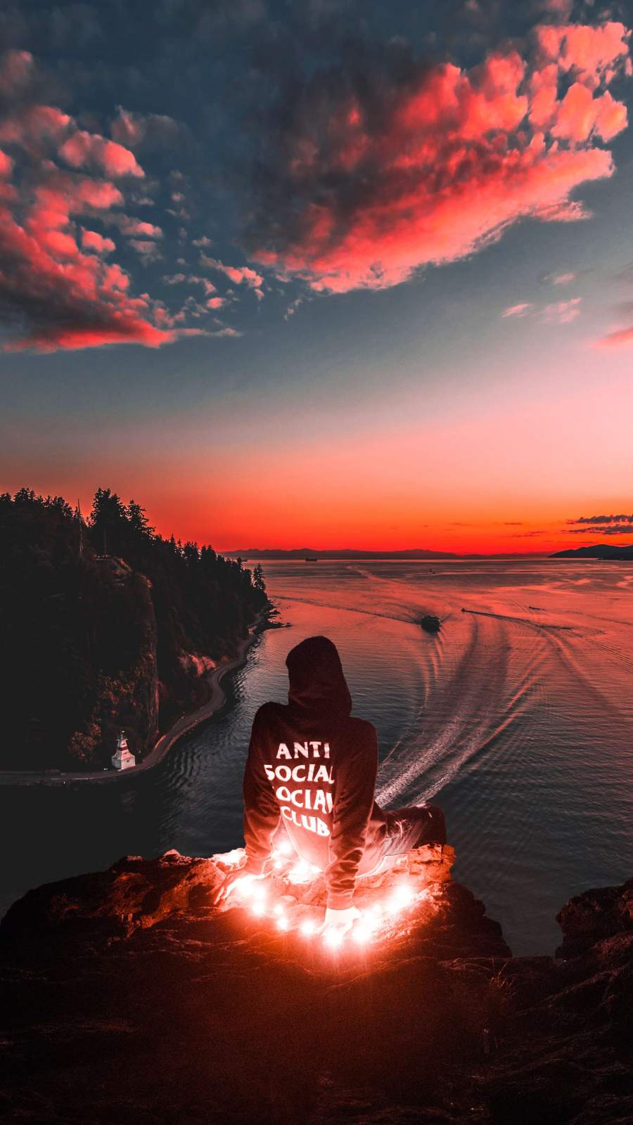 Anti Social Club tramonto silhouette, 900x1600 Full HD Verticale, iPhone