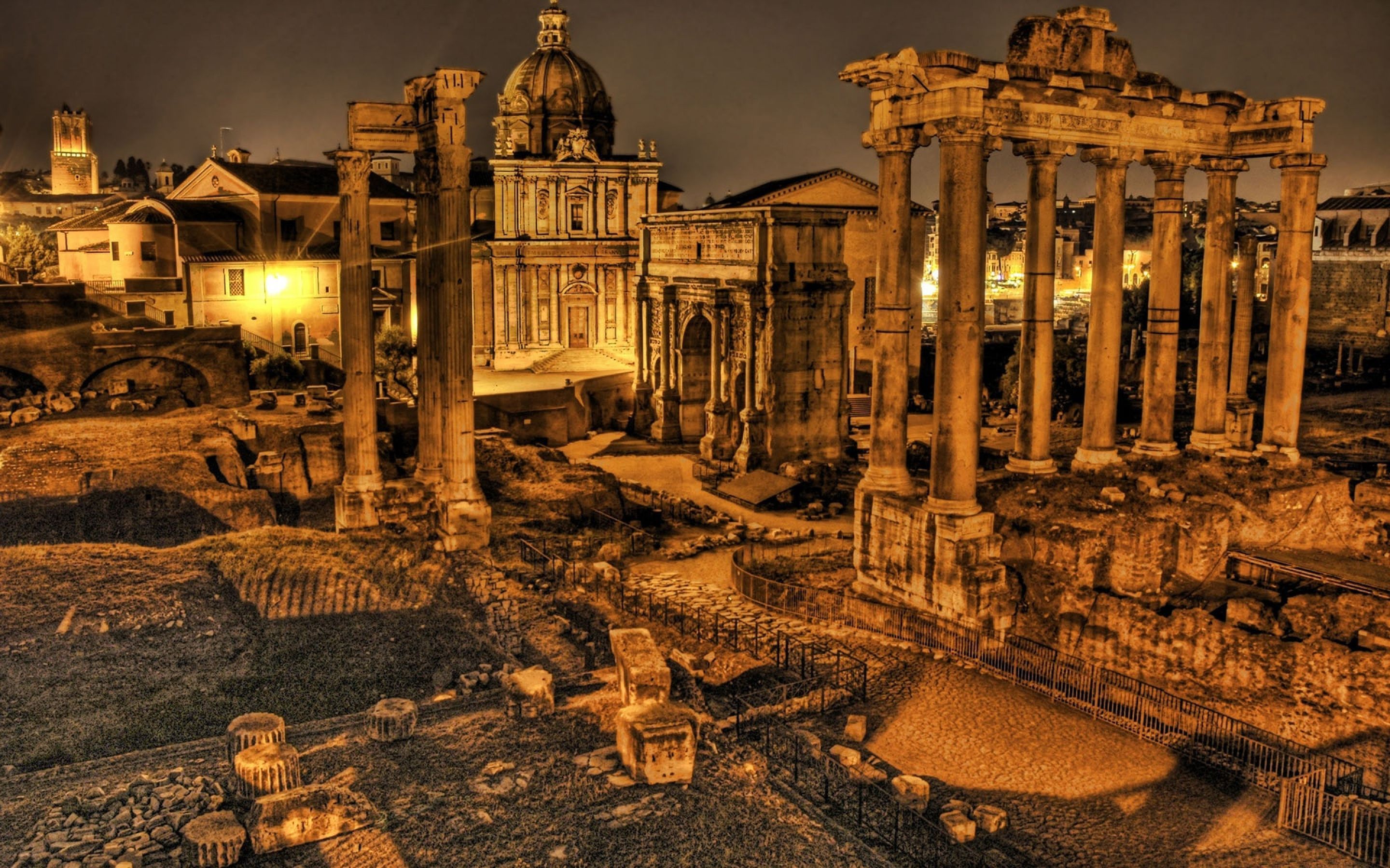 Rovine Foro Romano notturno, 2880x1800 WQXGA, Laptop
