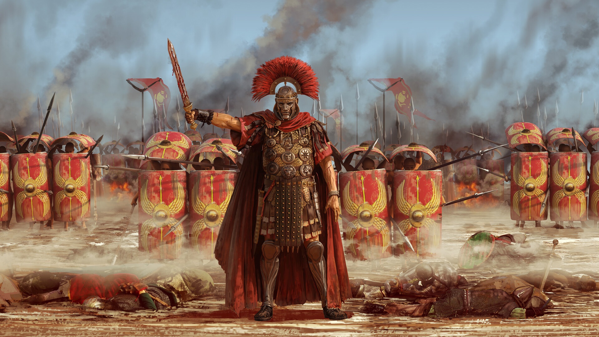 Centurione romano con legionari, 1920x1080 1080p, PC