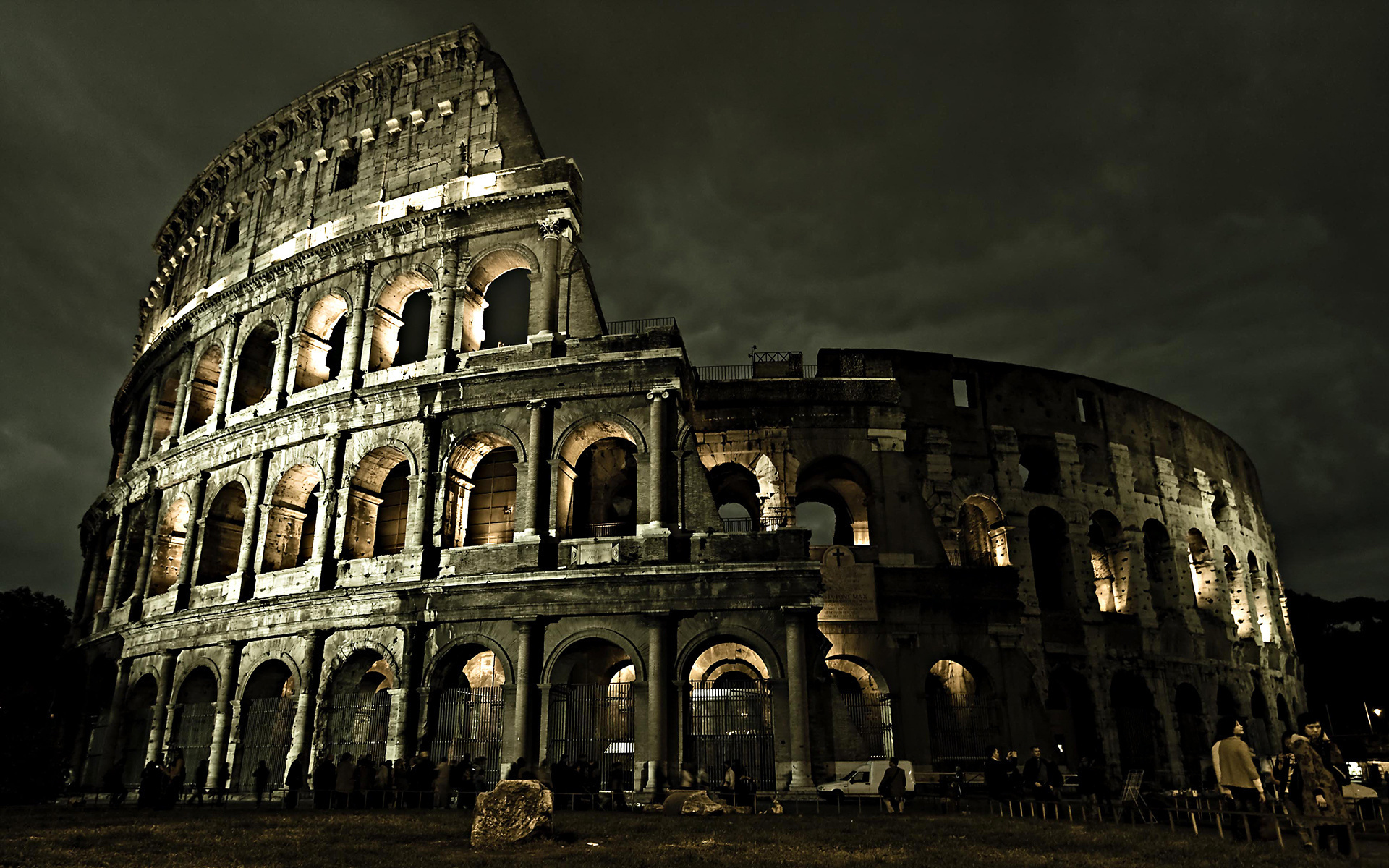 Colosseo di notte illuminato, 1920x1200 Full HD+, PC