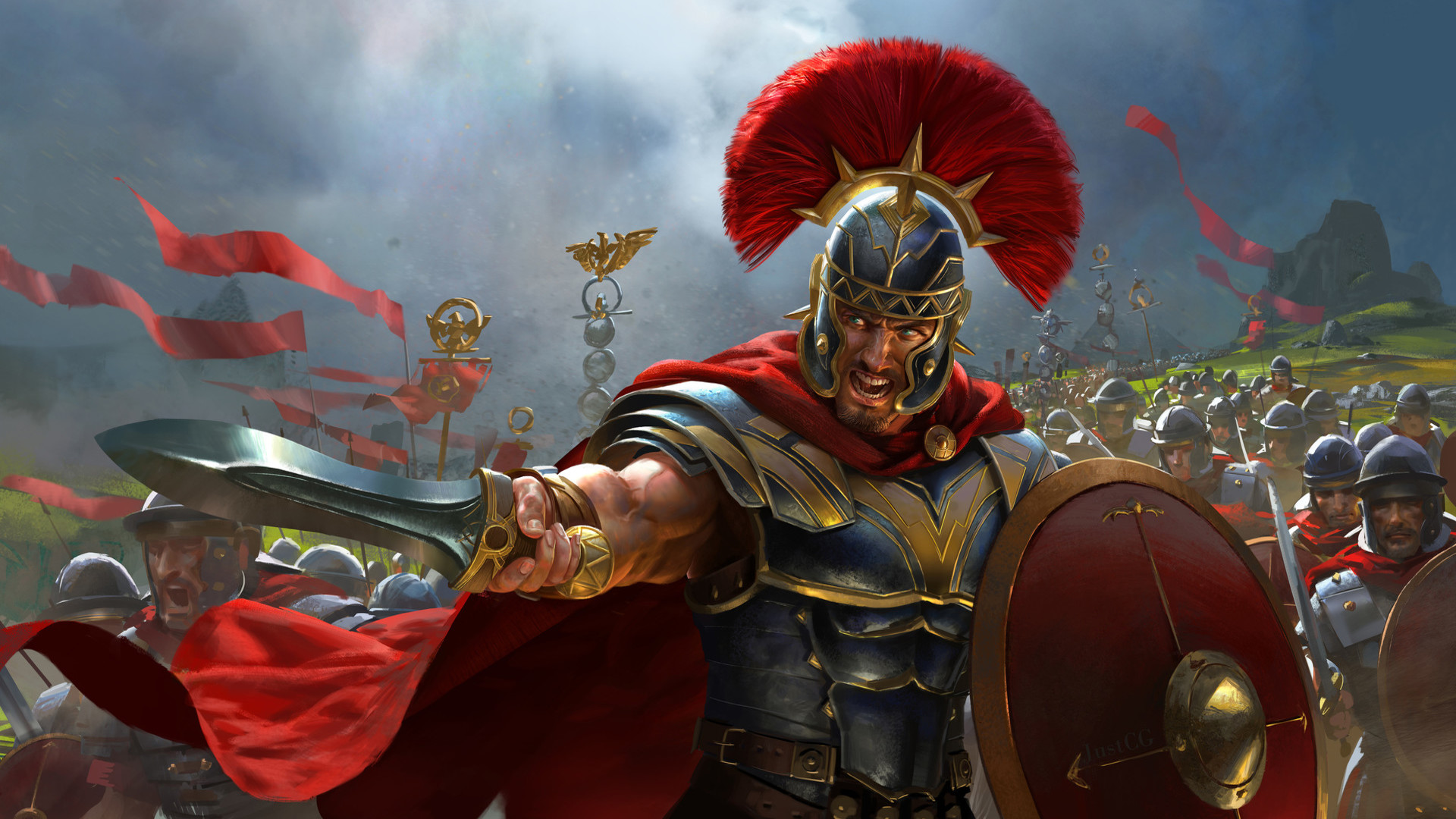 Centurione romano con esercito, 1920x1080 Full HD 1080p, Laptop