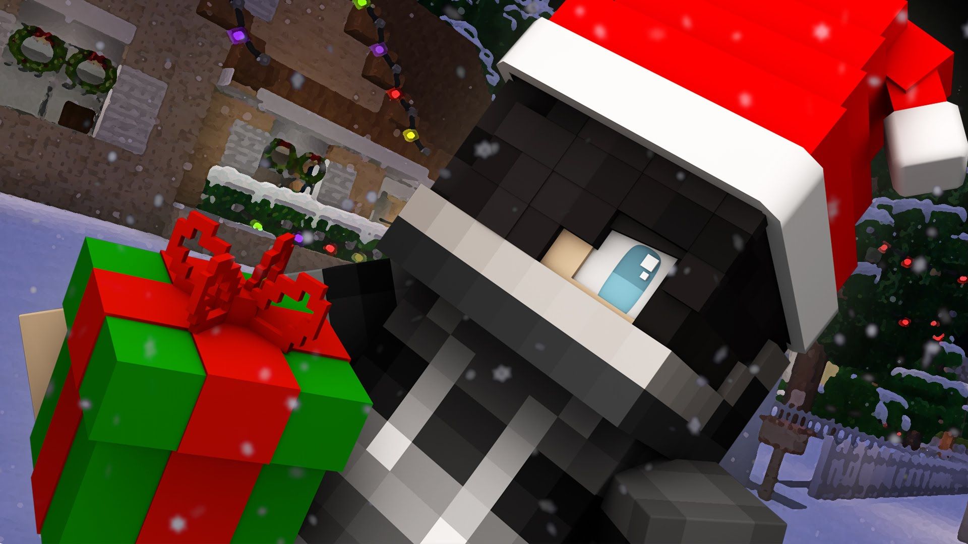 Zane con cappello natalizio Minecraft, 1920x1080 Full HD, PC Desktop