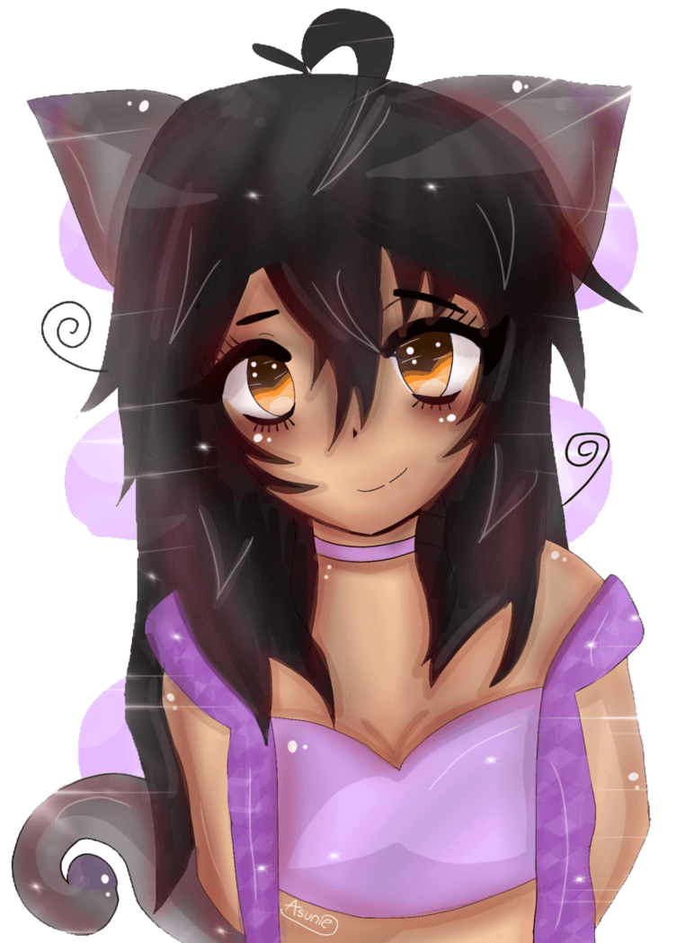 Aphmau personaggio anime capelli neri, 762x1049 Verticale, Mobile