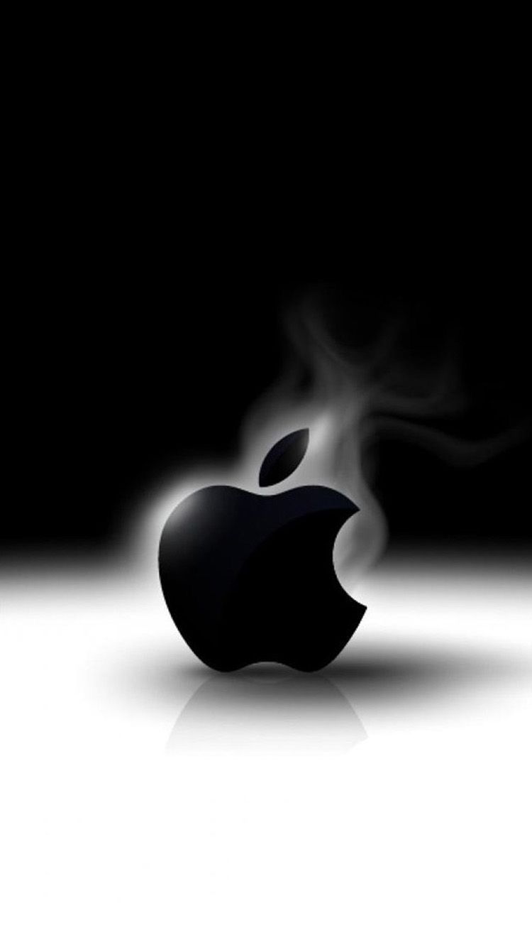 Logo Apple nero fumo, Cupertino, 750x1334 Full HD Verticale, iPhone Pro