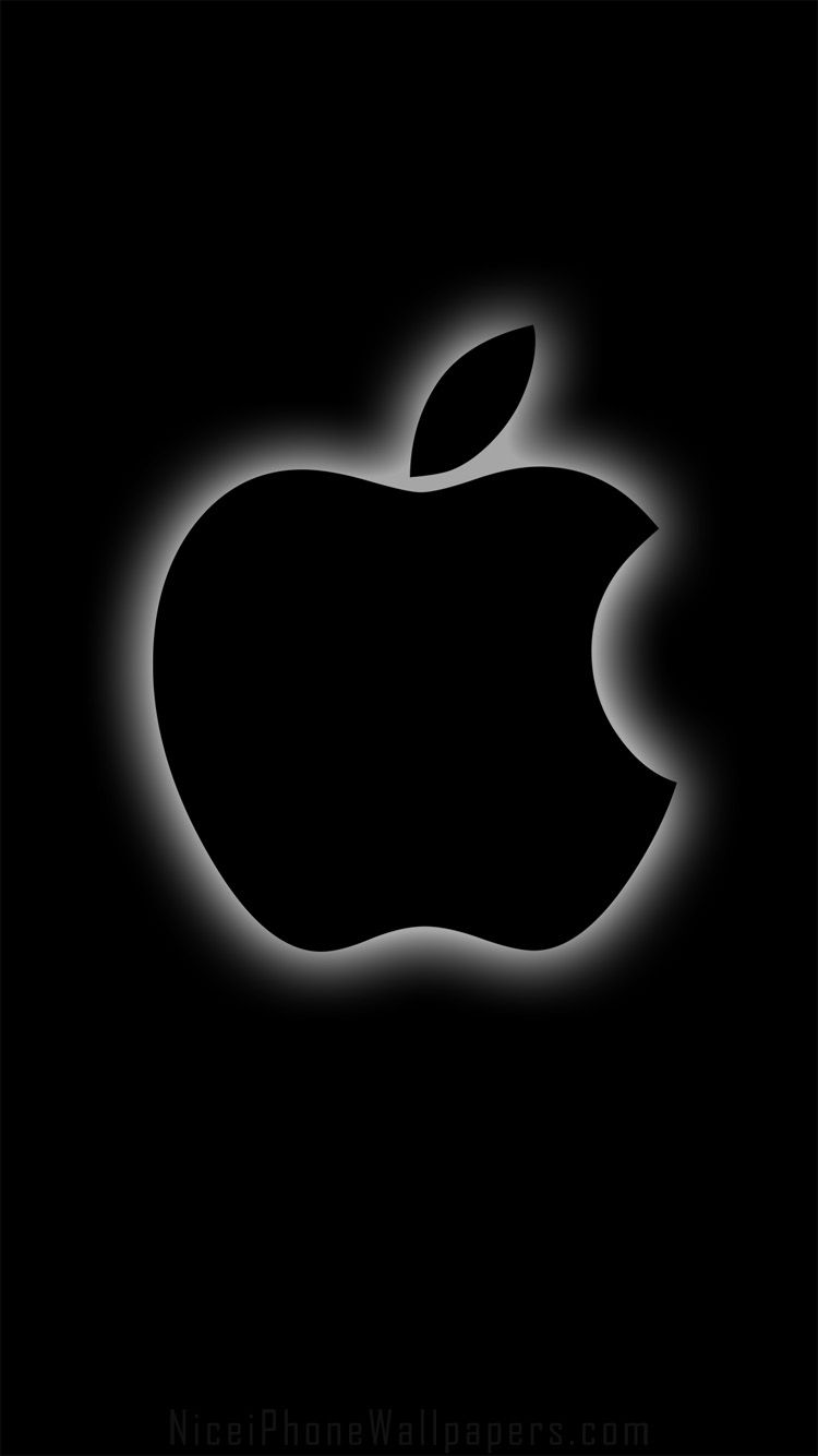 Logo Apple nero sfondo nero, 750x1334 Full HD Verticale, iPhone Pro
