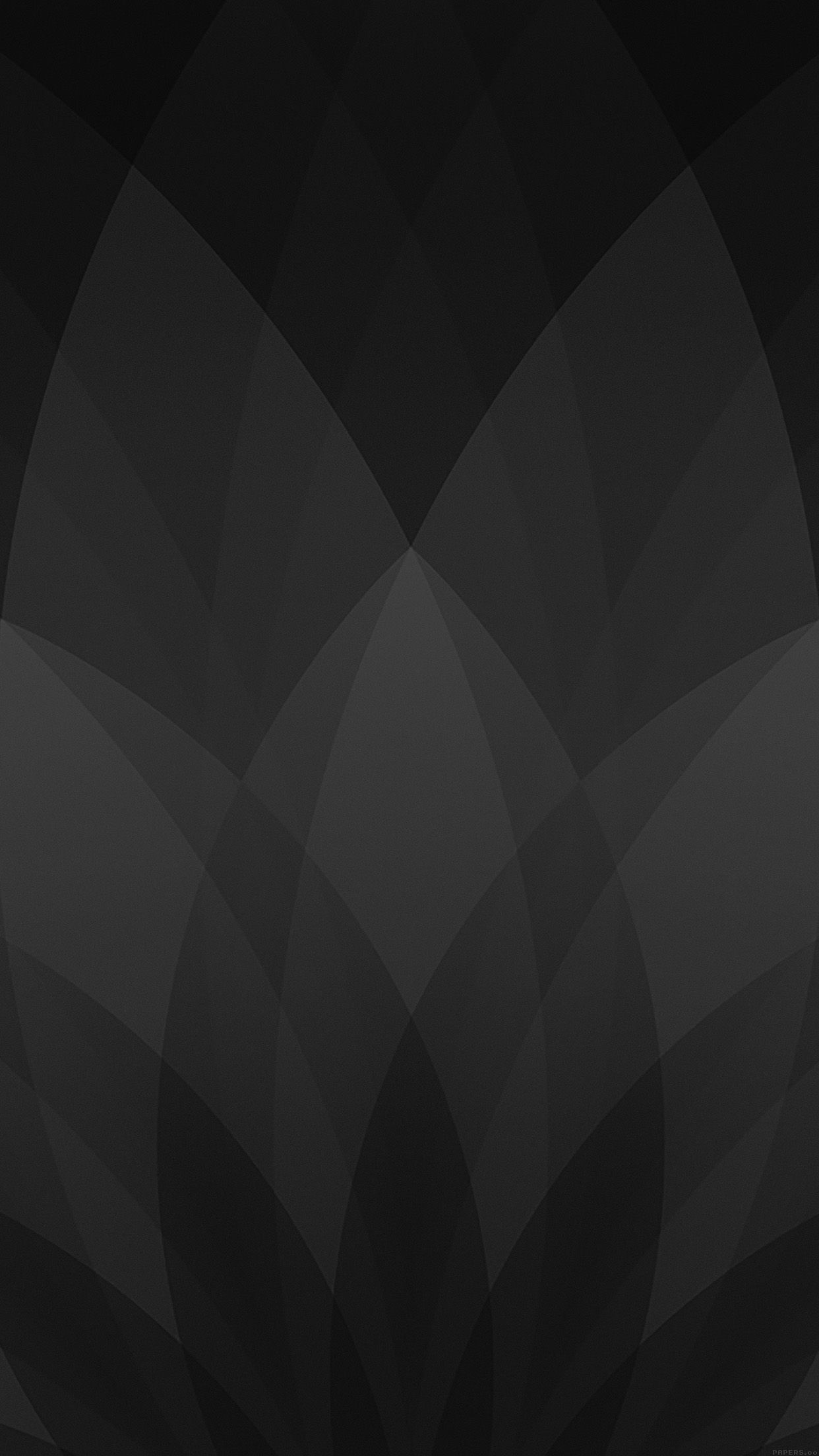 Petali geometrici astratti neri, 1242x2208 Verticale, iPhone Plus