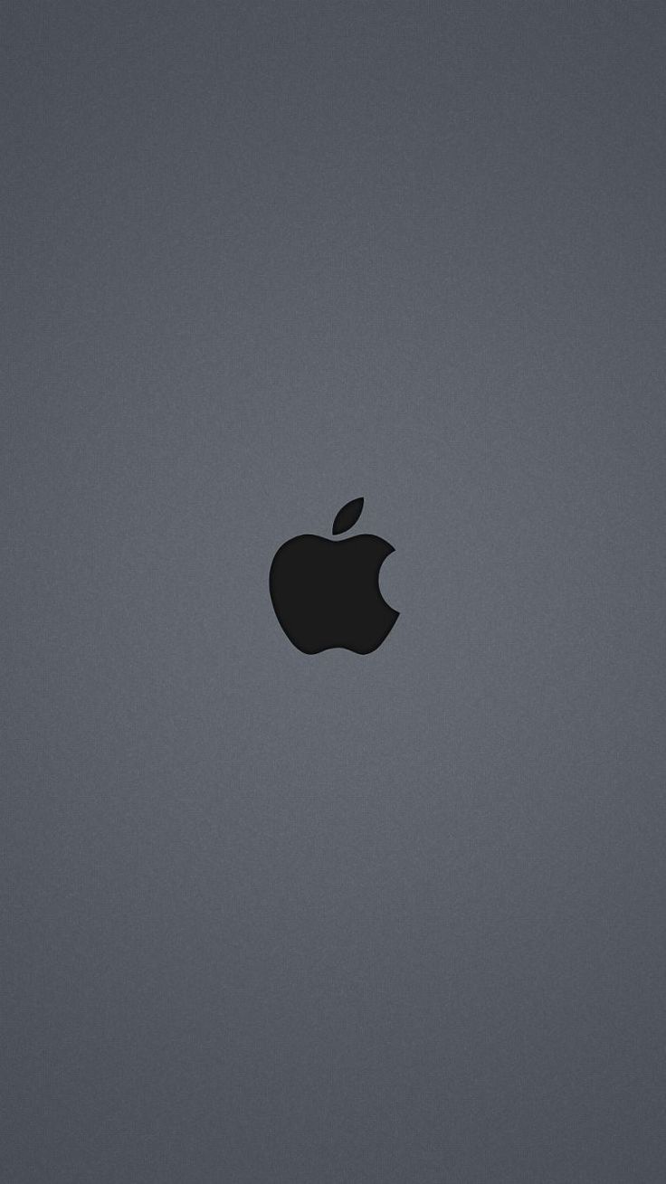 Logo Apple nero sfondo grigio, 736x1309 Verticale, iPhone Plus