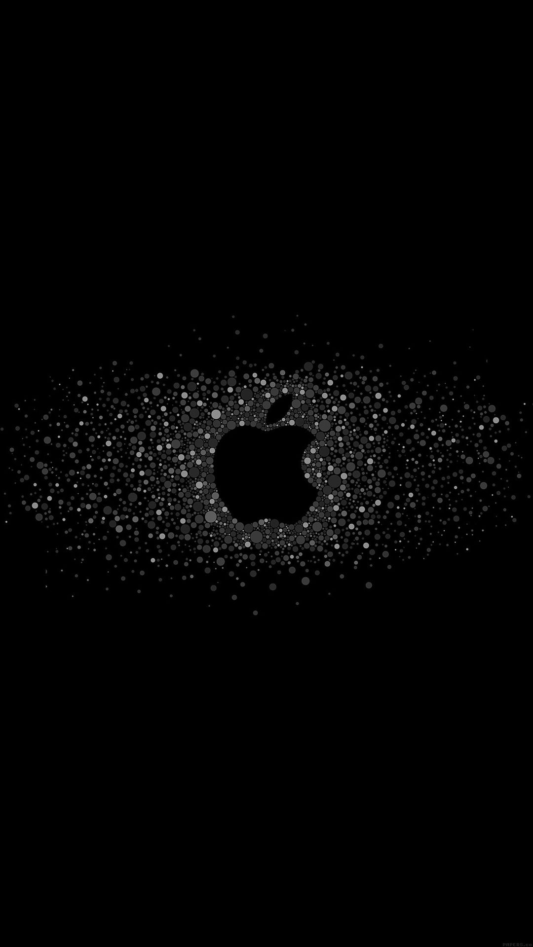 Logo Apple nero puntini, 1080x1920 Verticale, iPhone Pro Max