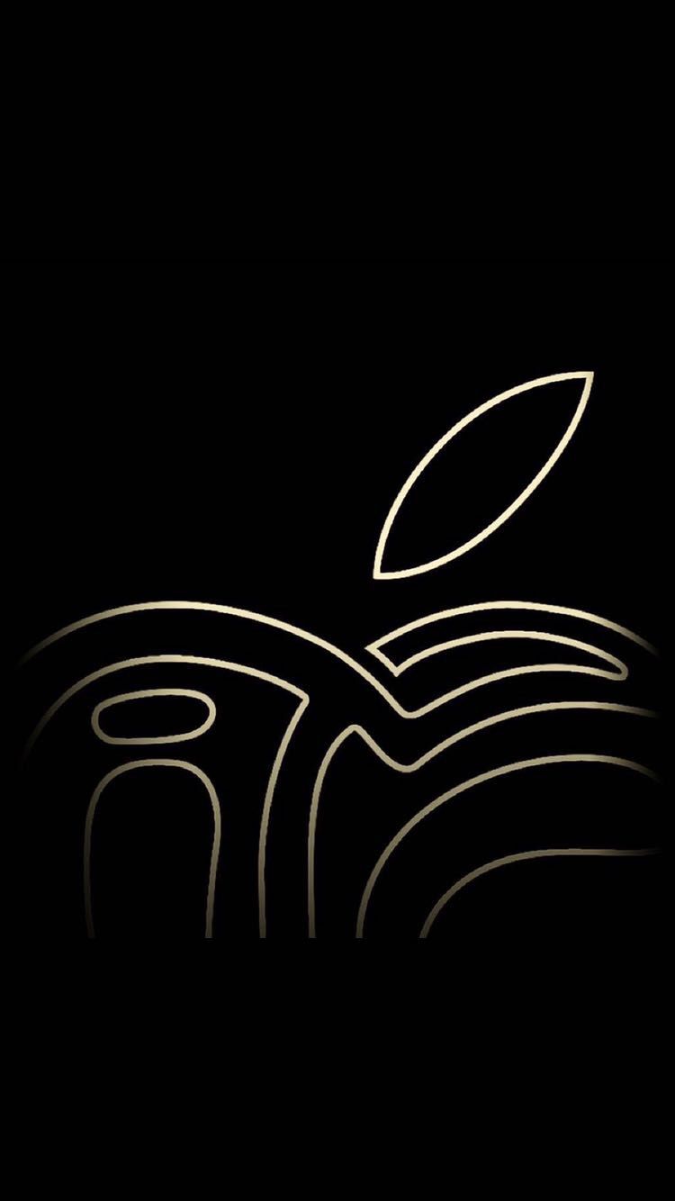 Logo Apple stilizzato nero, 750x1334 Full HD Verticale, iPhone Pro
