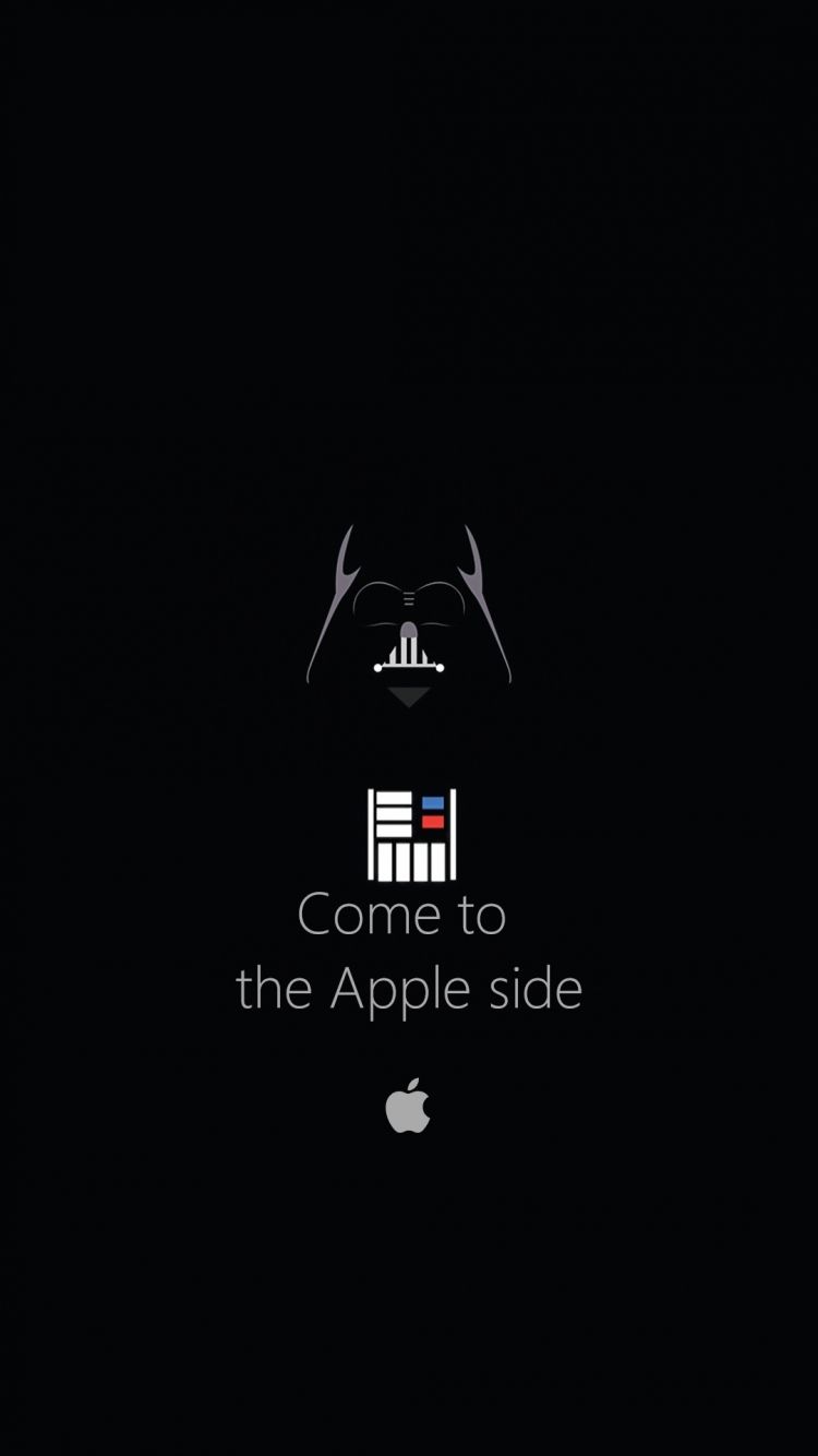 Darth Vader logo Apple nero, 750x1334 Verticale, iPhone Air