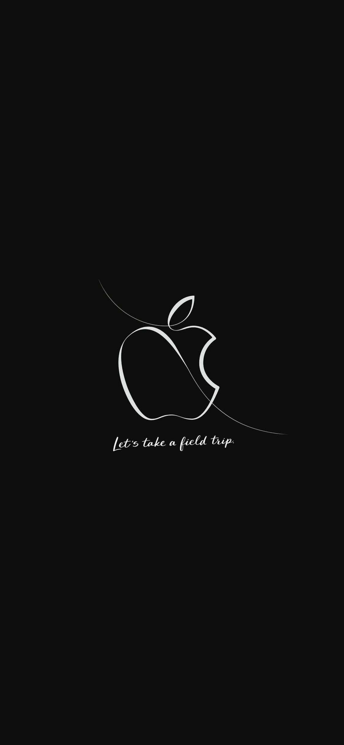 Logo Apple minimal nero, Cupertino, 1125x2436 Full HD Verticale, iPhone Air