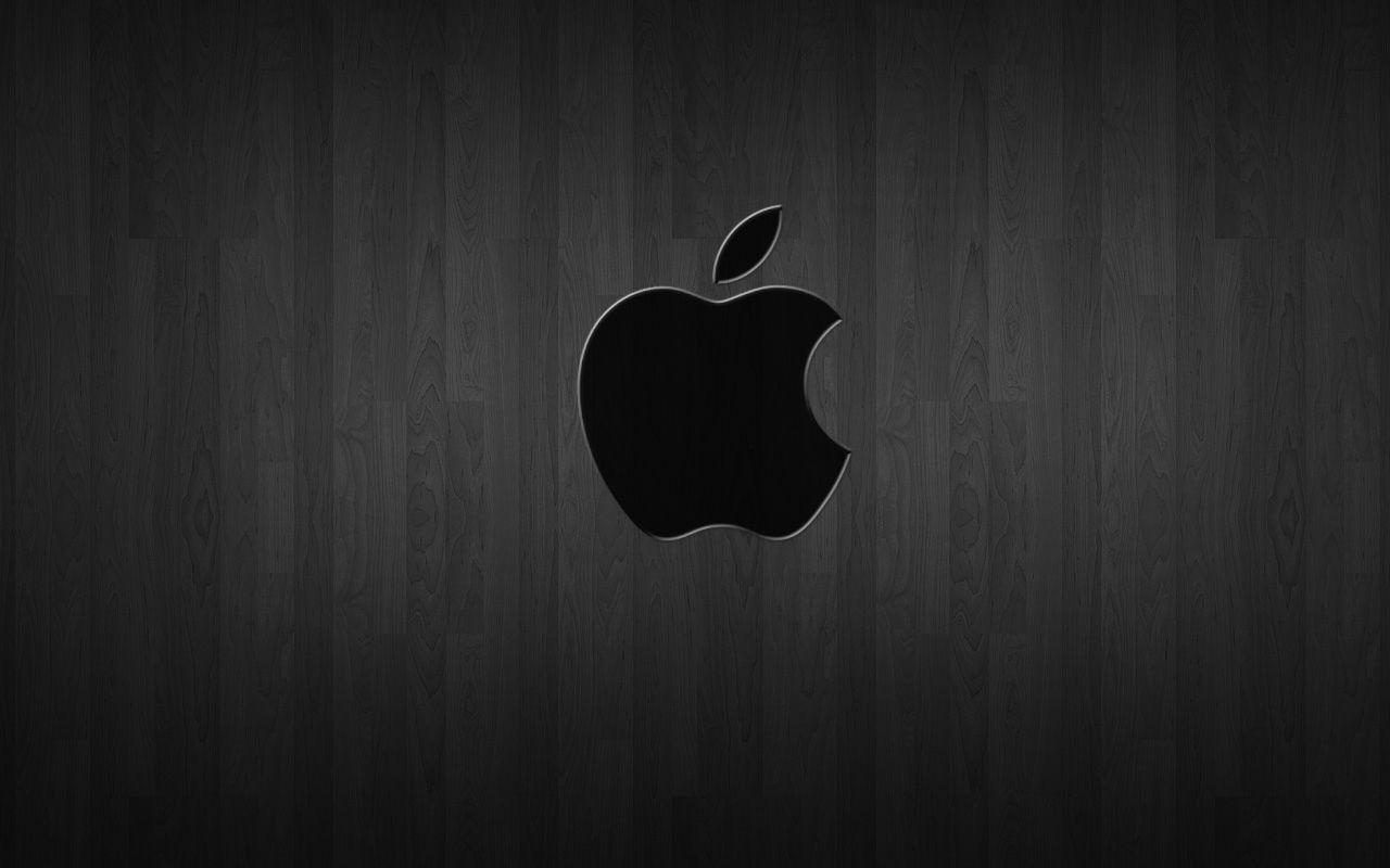 Logo Apple nero sfondo scuro, 1280x800 720p, Laptop