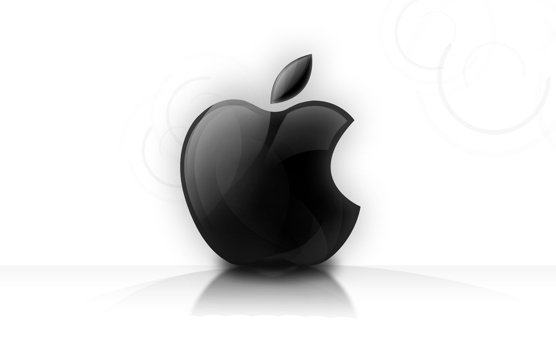 Logo Apple nero riflesso, 1920x1200 Full HD+ WUXGA, PC Desktop