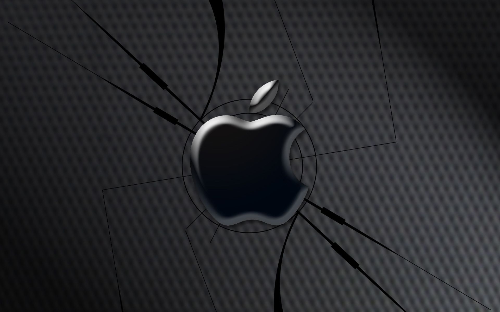 Logo Apple vetro rotto nero, 1920x1200 Full HD+, Desktop