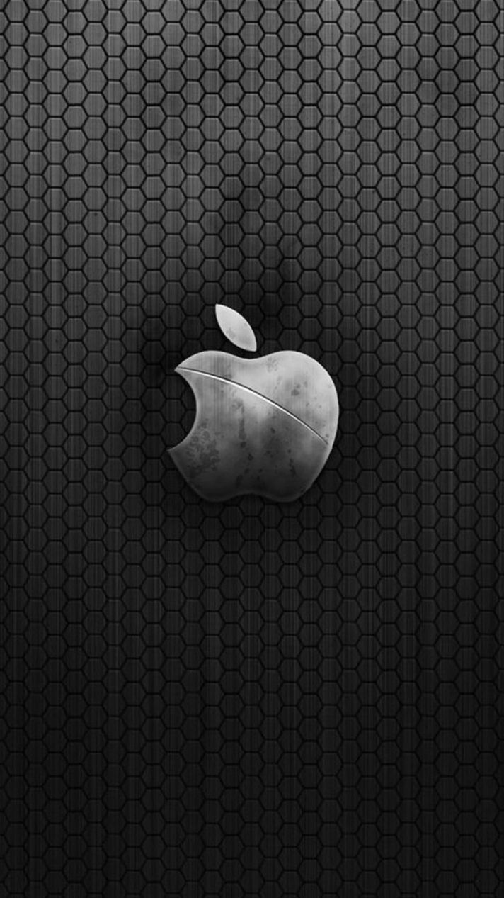 Logo Apple metallico nero, 712x1267 Verticale, iPhone Pro Max