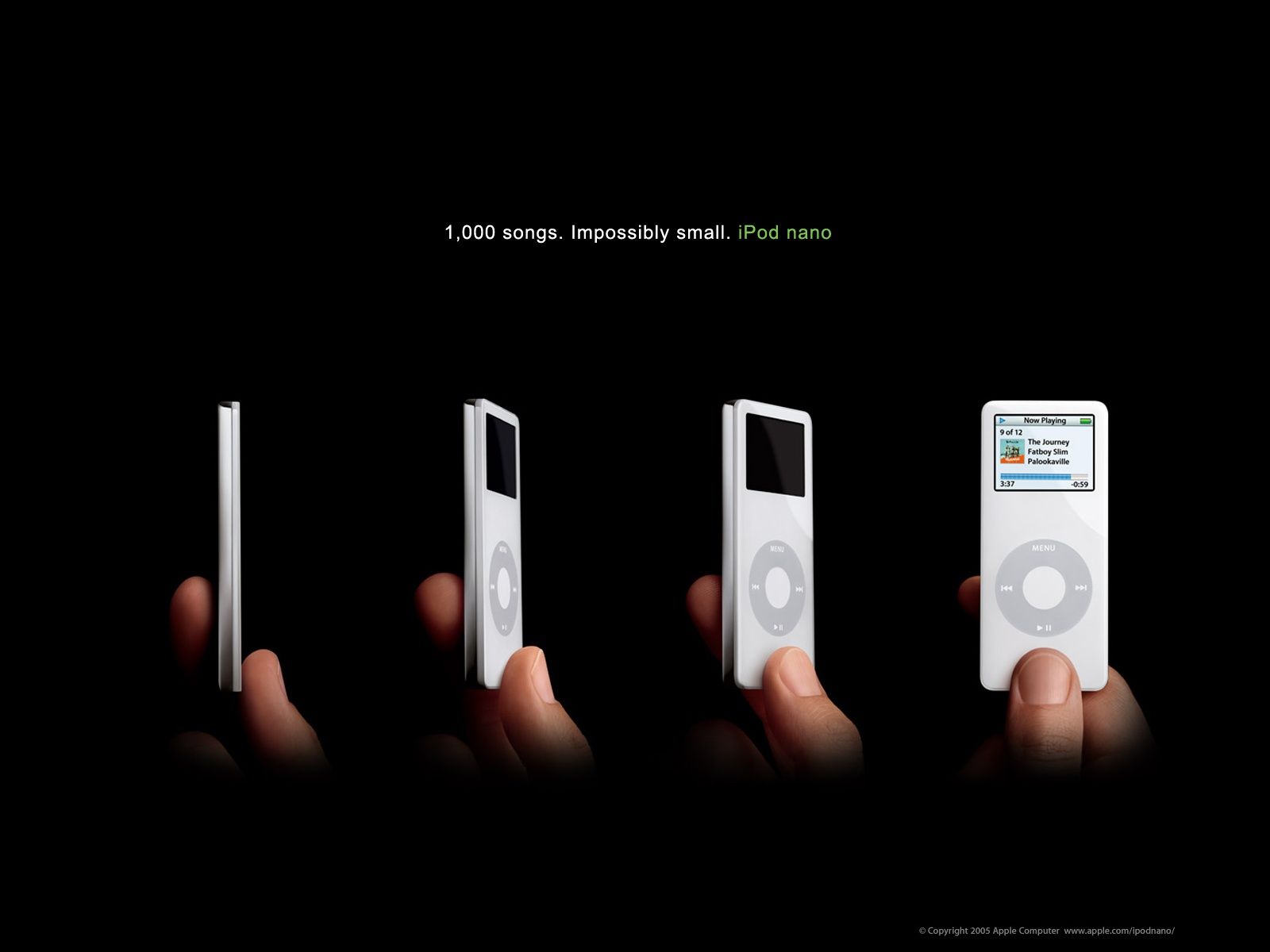 Silhouette uomo con iPod arancione, 1024x768 HD, PC Desktop