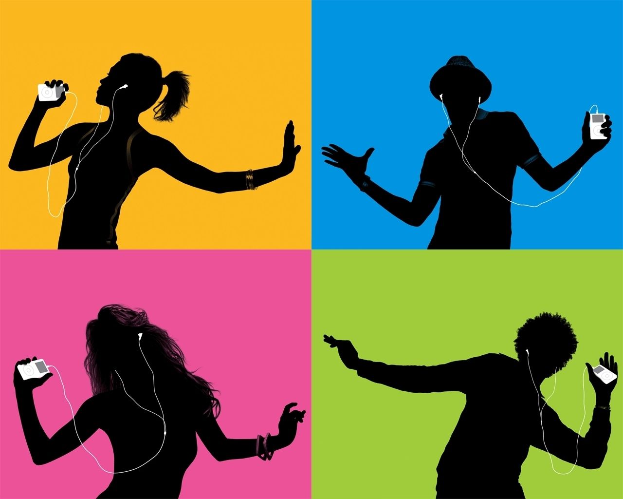 iPod colorati che gocciolano, 1680x1050 900p, Desktop