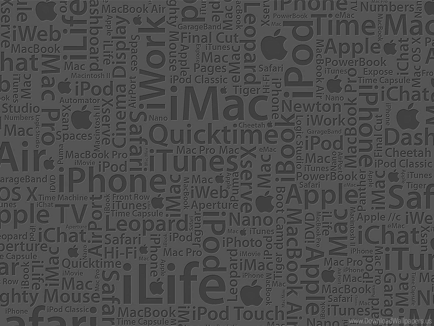 Logo Apple grigio scuro, 1920x1200 WUXGA, iMac