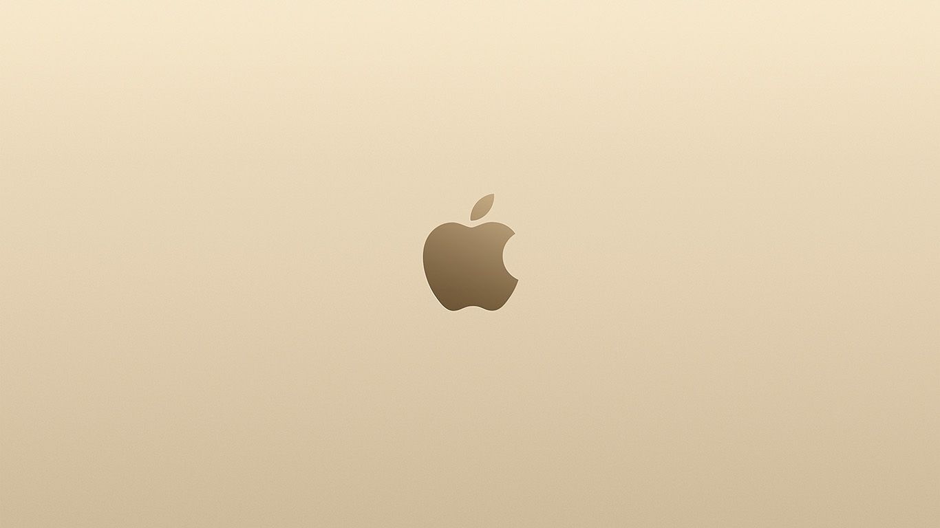 Logo Apple oro minimal, Cupertino, 1366x768 720p, Laptop