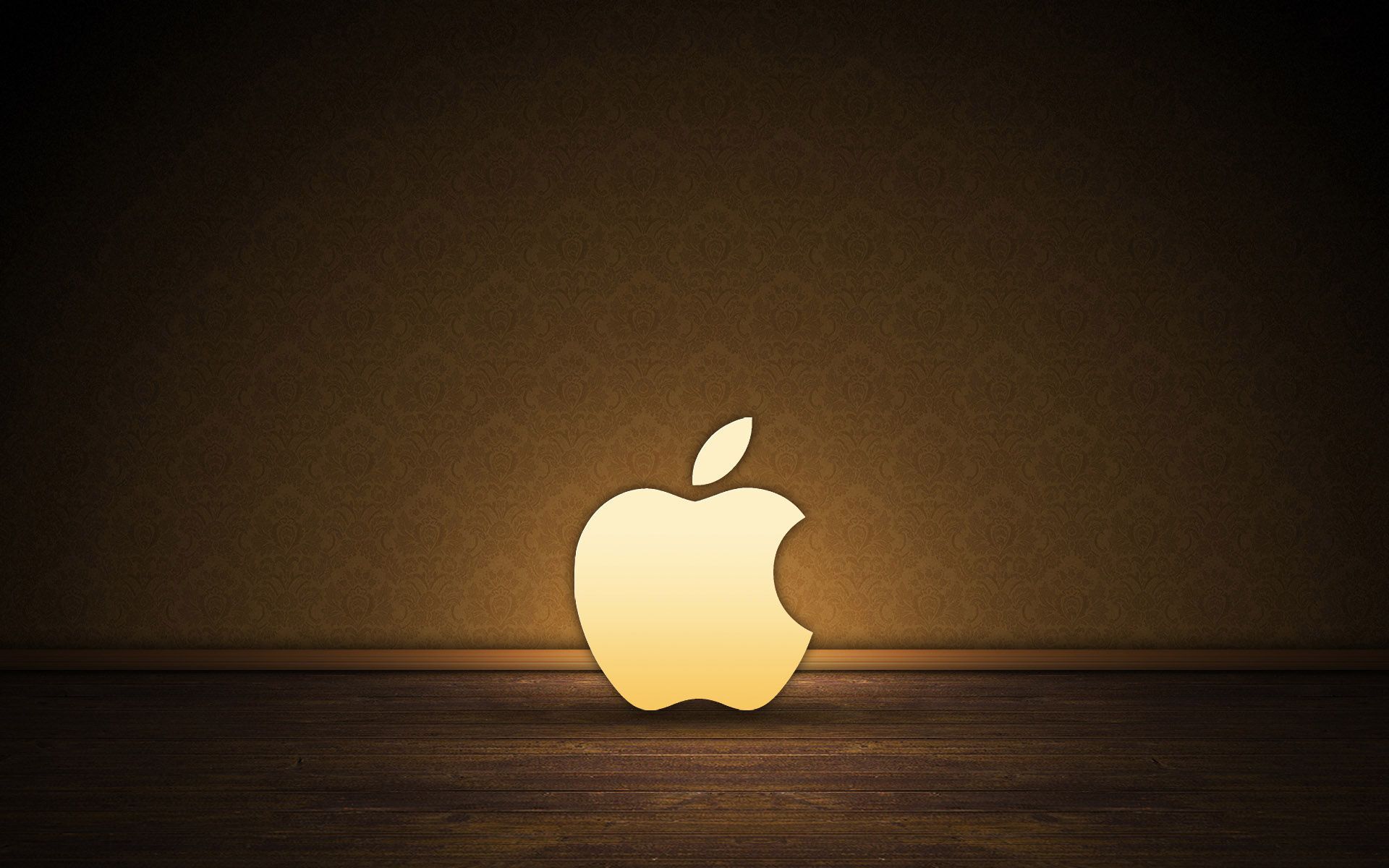 Logo Apple dorato luminoso, 1920x1200 Full HD+ WUXGA, PC Desktop