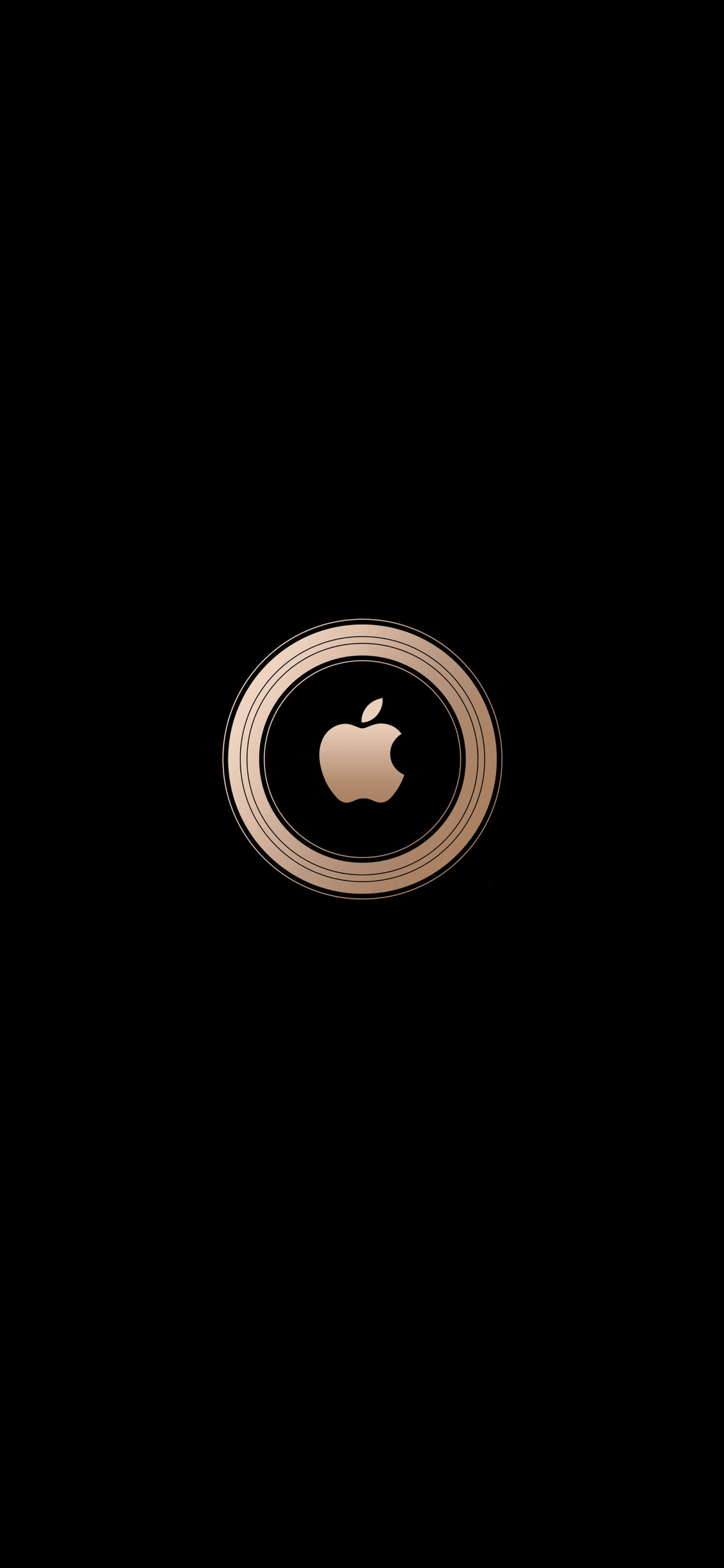 Logo Apple oro rosa, Cupertino, 1125x2436 Full HD Verticale, Smartphone