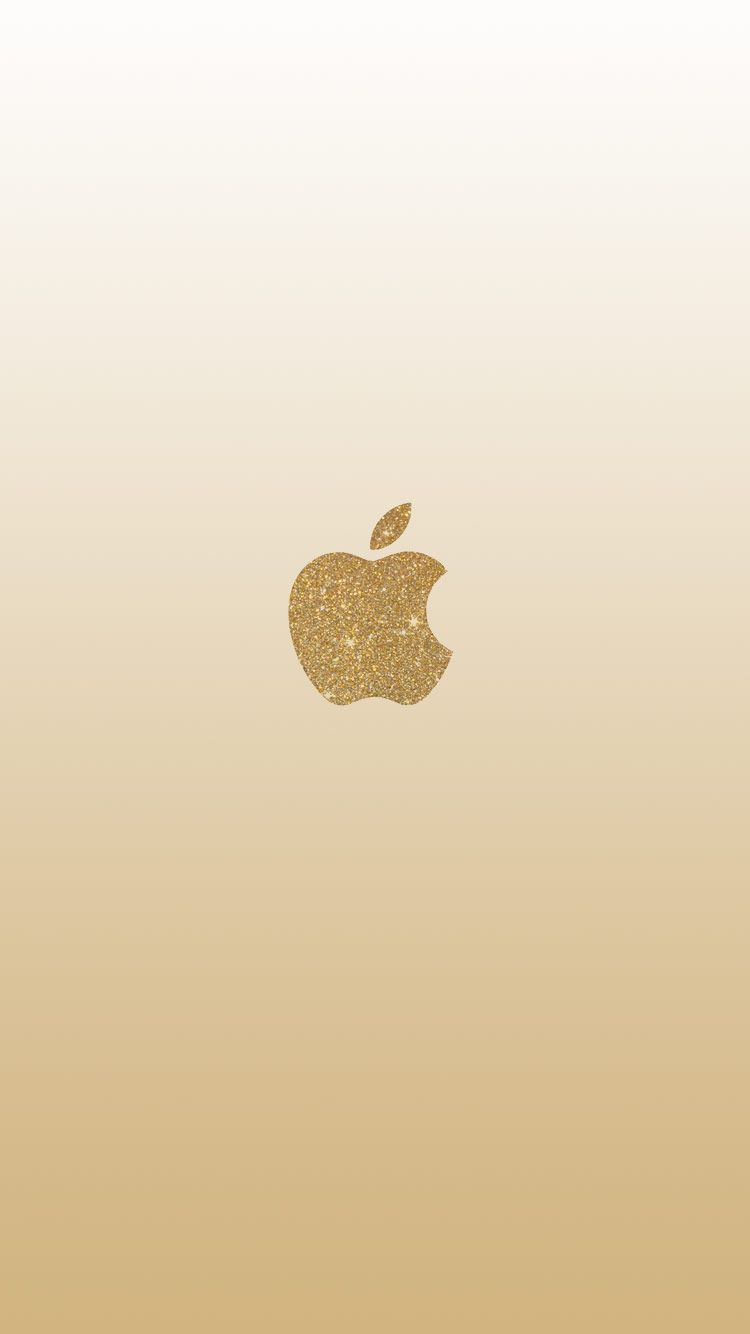 Logo Apple oro sfondo dorato, 2732x2732 2K, Desktop