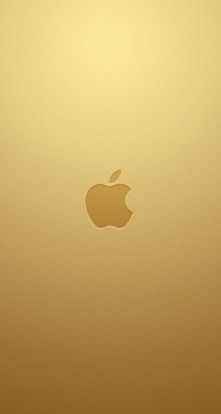 Logo Apple oro, azienda tech, 740x1384 Verticale, Telefono