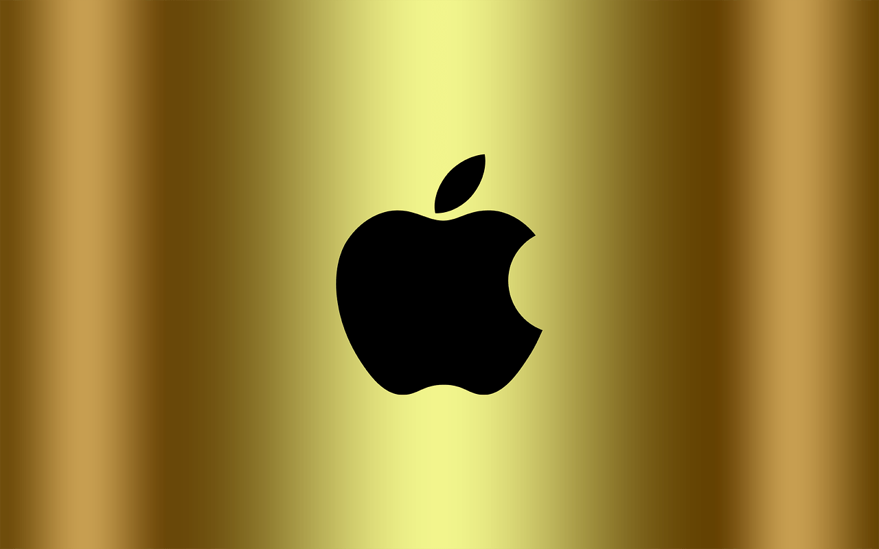 Logo Apple oro rosa, 1125x2001 Full HD Verticale, iPhone