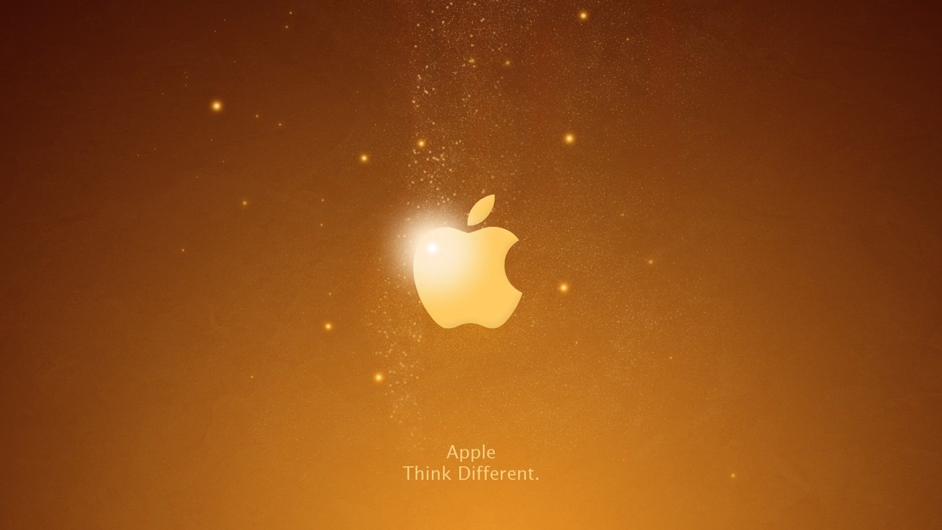Logo Apple dorato luminoso, 1920x1080 Full HD 1080p, PC