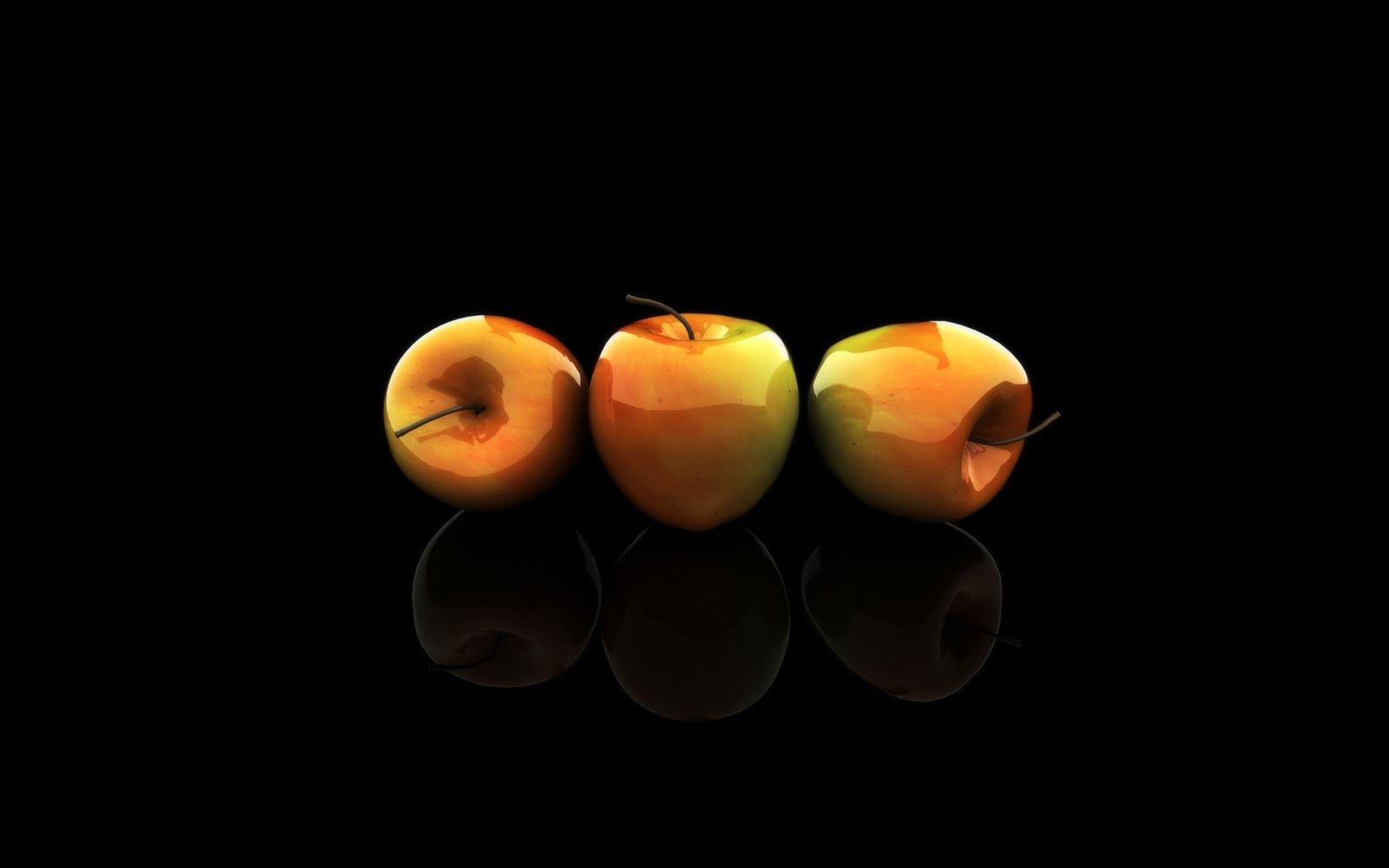 Logo Apple oro sfondo nero, 1600x1000 HD Ready, Desktop