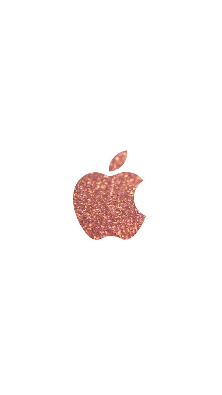 Logo Apple glitter oro rosa, 736x1309 Full HD Verticale, iPhone