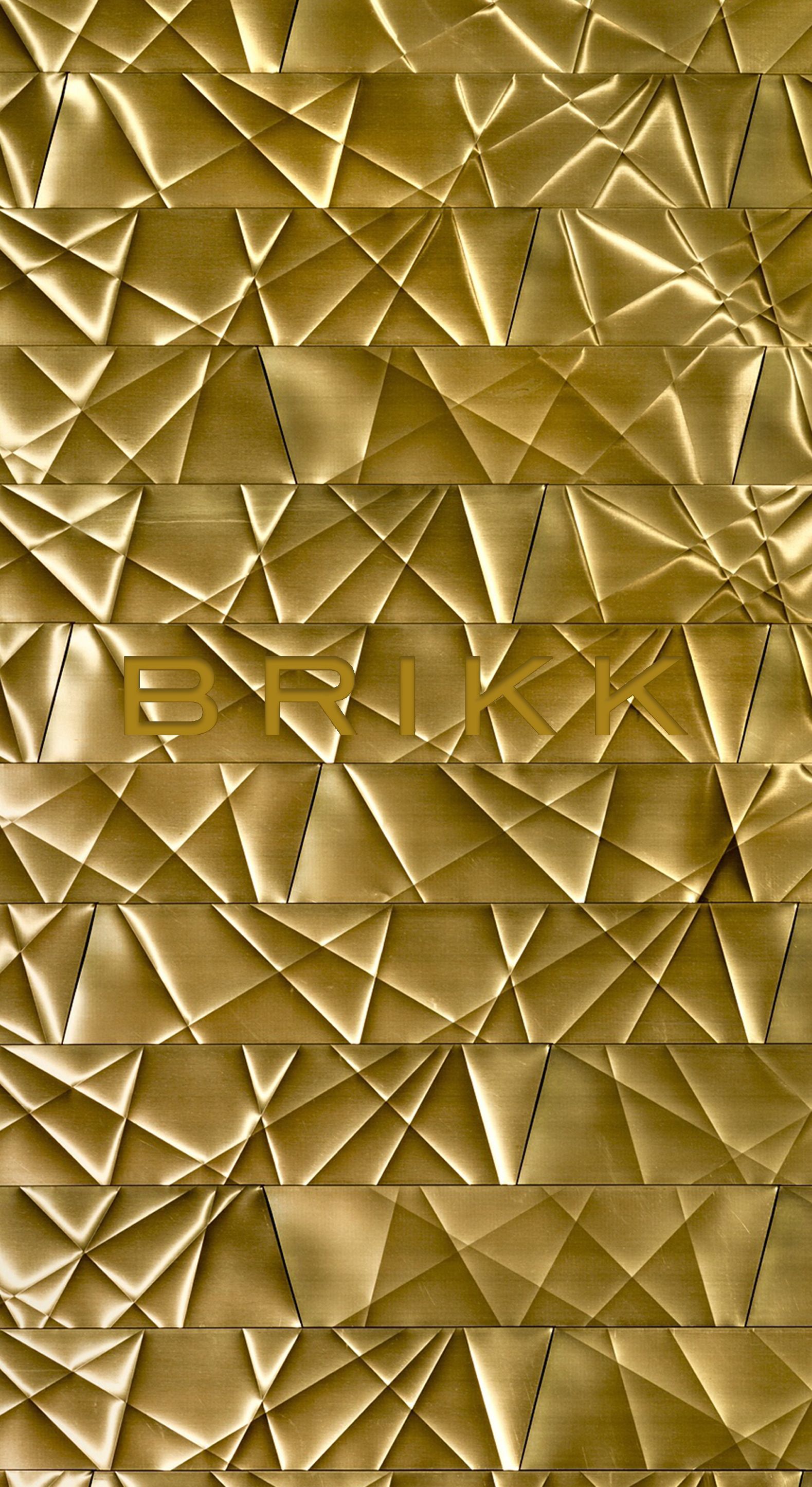 Pannello dorato geometrico astratto, 1579x2890 Verticale, Telefono
