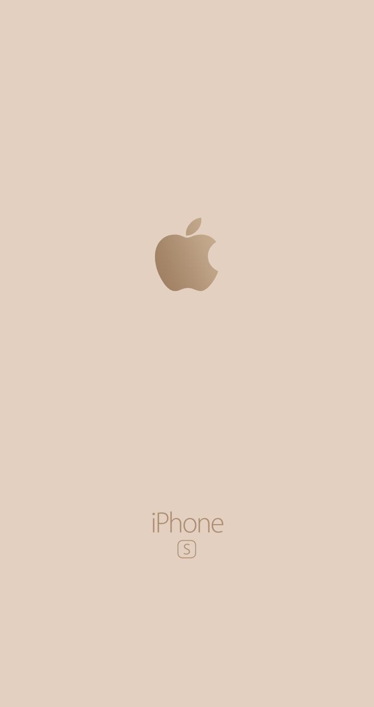 Logo Apple oro sfondo beige, 1242x2208 Full HD Verticale, Smartphone