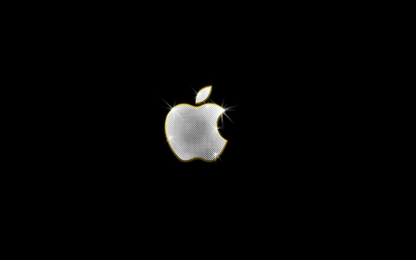 Logo Apple dorato 3D, 1264x1011 HD, Desktop