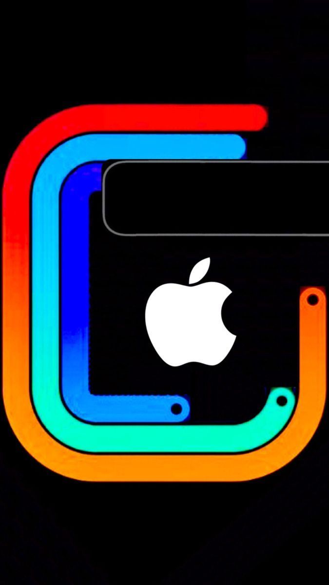 Logo Apple con linee colorate, 675x1200 Full HD Verticale, Realme