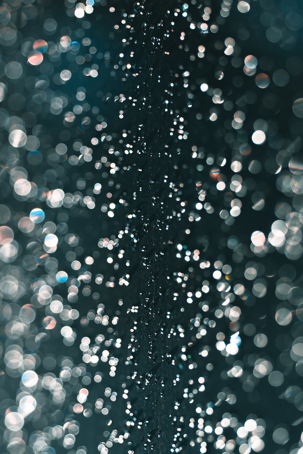 Luci bokeh scintillanti blu scuro, 1000x1500 Verticale, Mobile