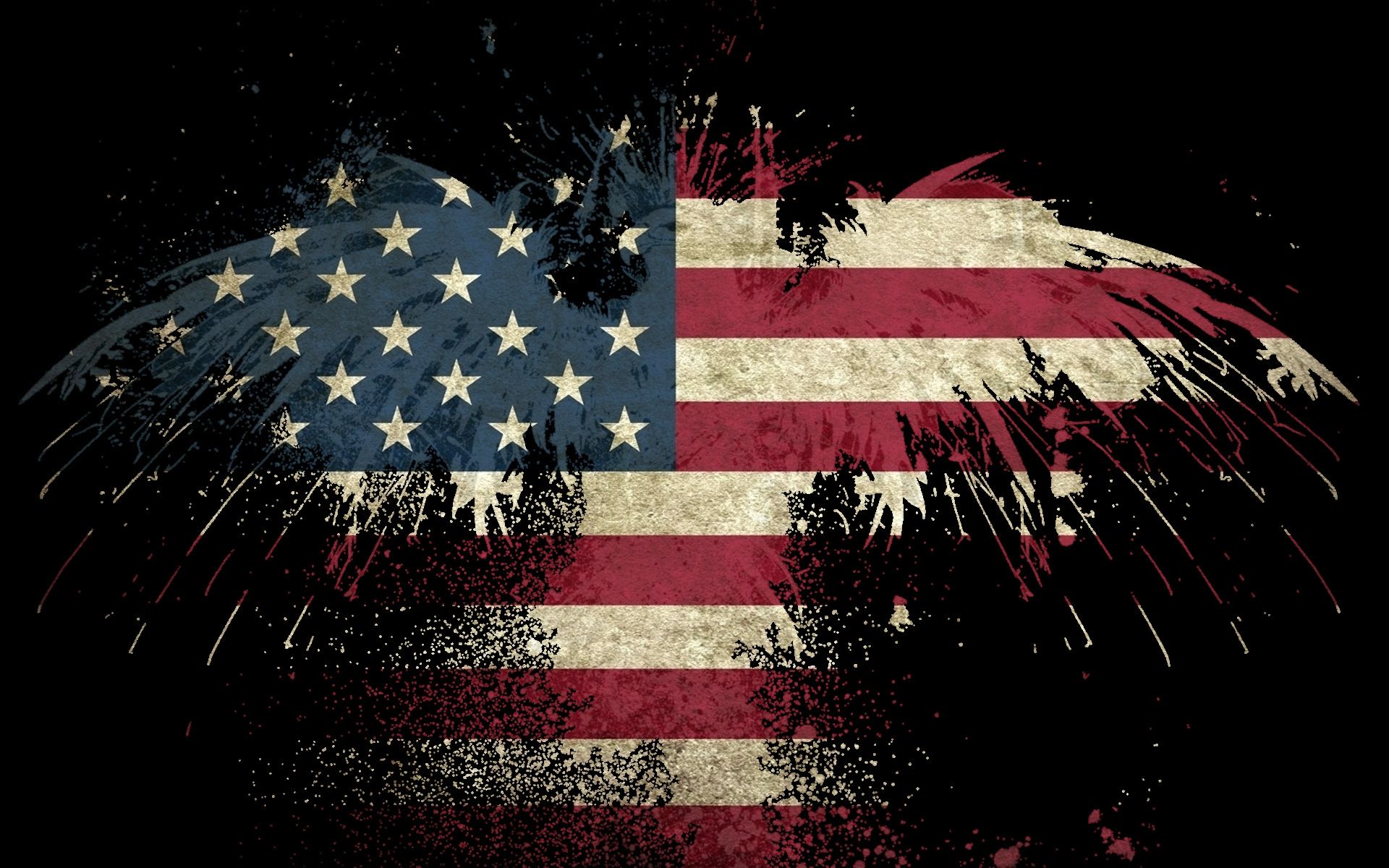 Aquila bandiera americana grunge, 1920x1200 Full HD+, iMac