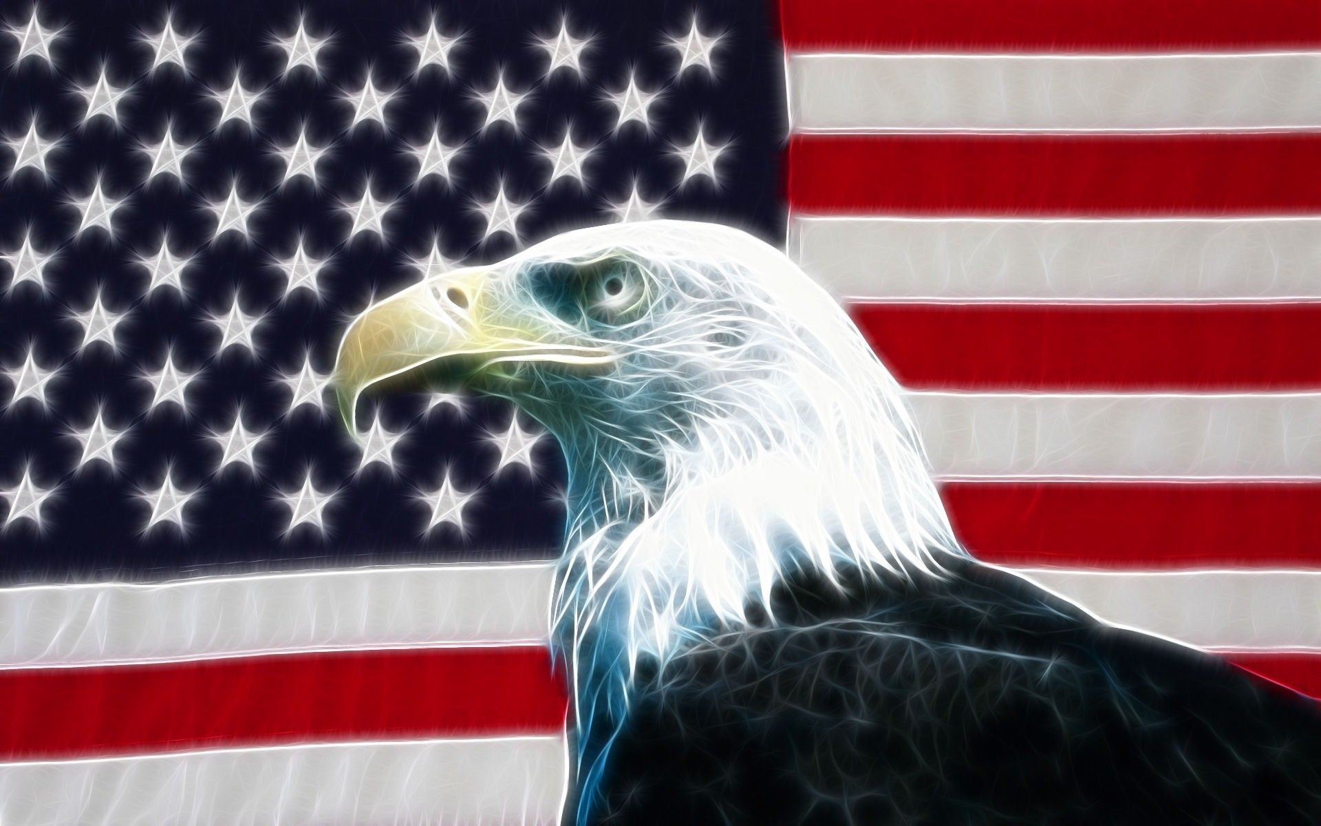 Aquila calva e bandiera americana, 1920x1200 Full HD+, iMac