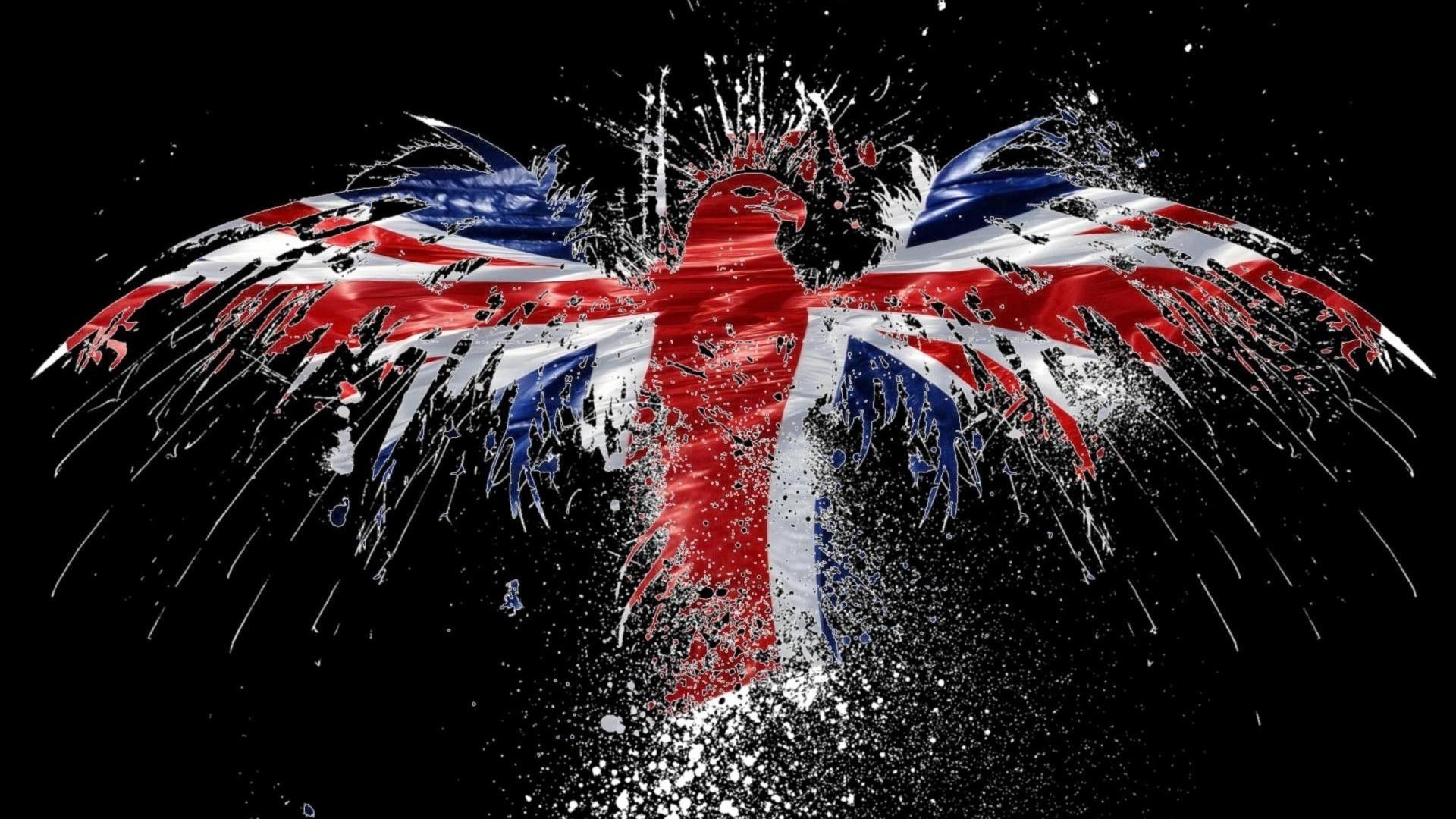 Aquila bandiera Union Jack, 1920x1080 Full HD, Desktop