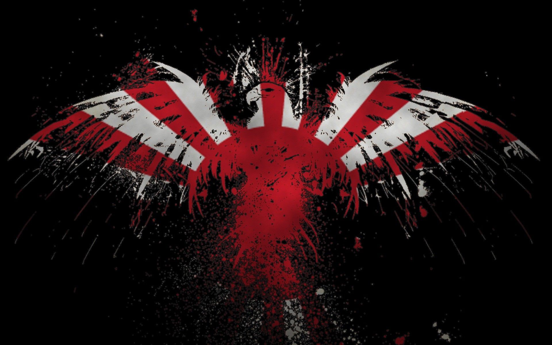 Aquila stilizzata rosso e nero, 1920x1200 WUXGA, Desktop