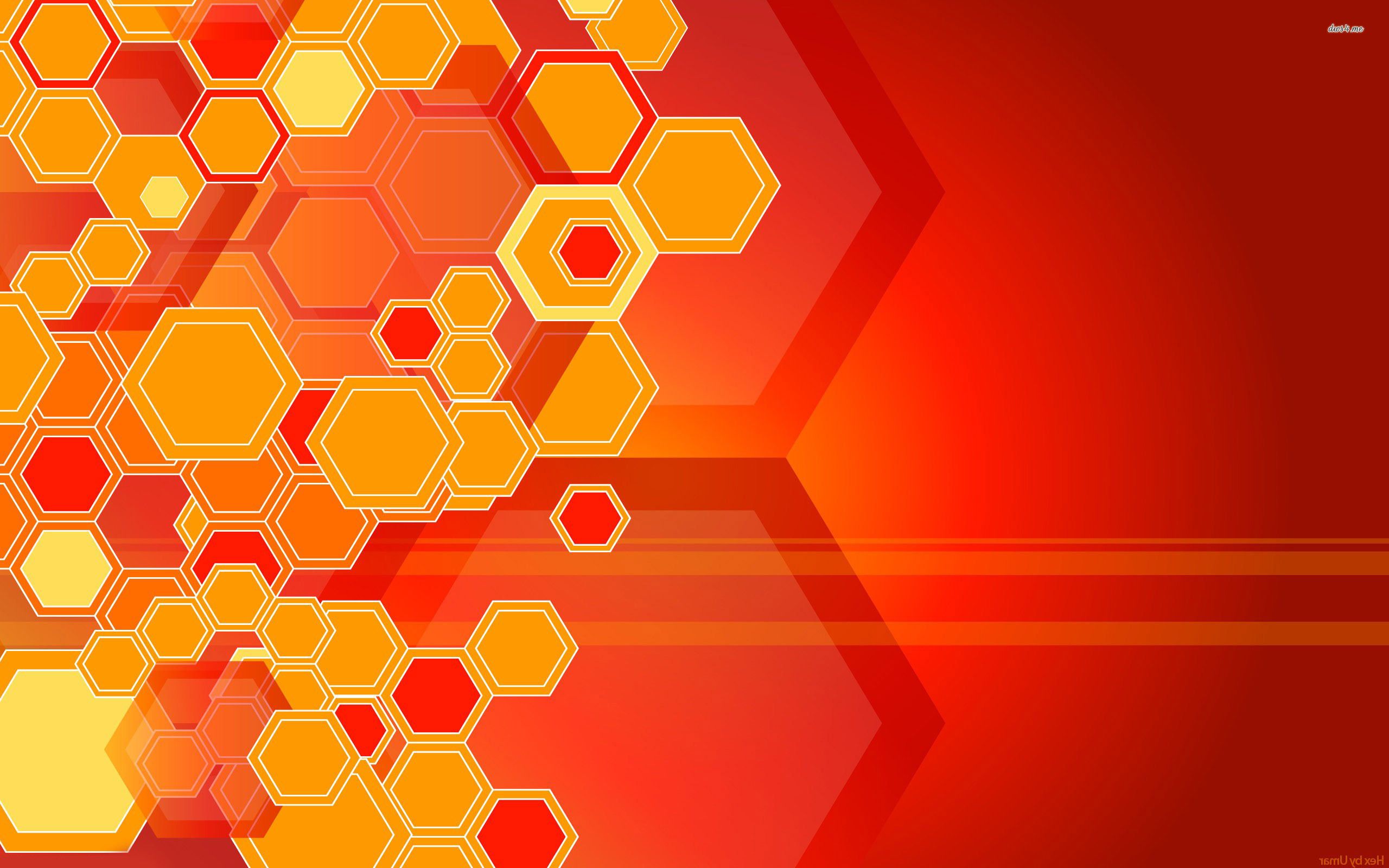Esagoni astratti arancioni, 2560x1600 2K, PC