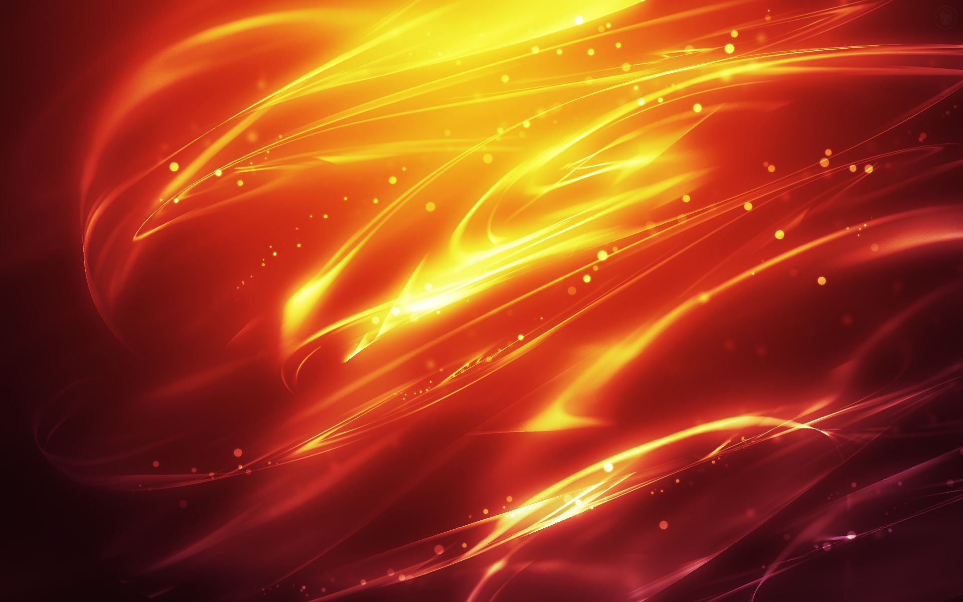 Onde di fuoco astratte, 1920x1200 WUXGA, Desktop